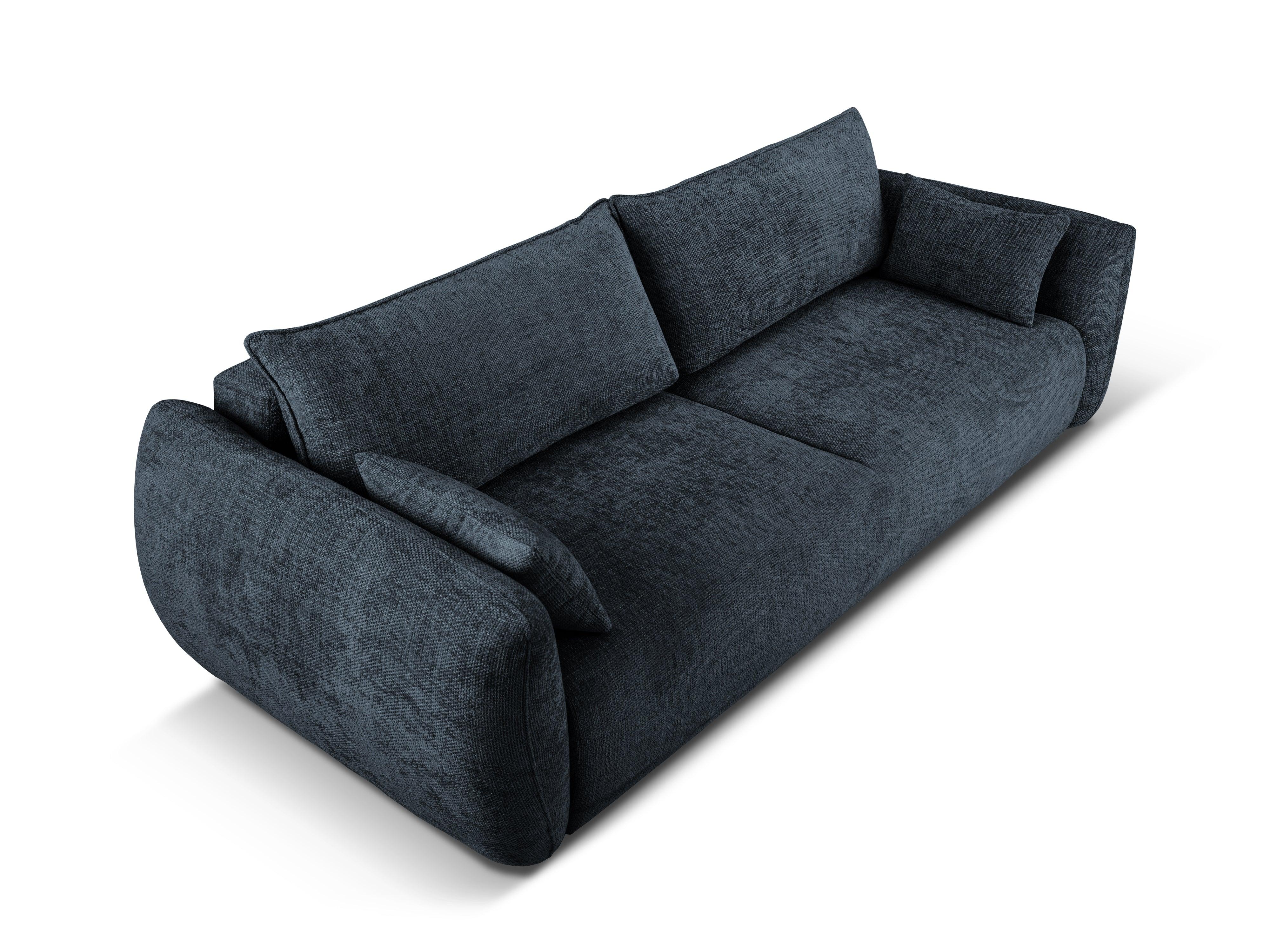 Sofa z funkcją spania MATERA granatowy szenil Cosmopolitan Design Eye on Design