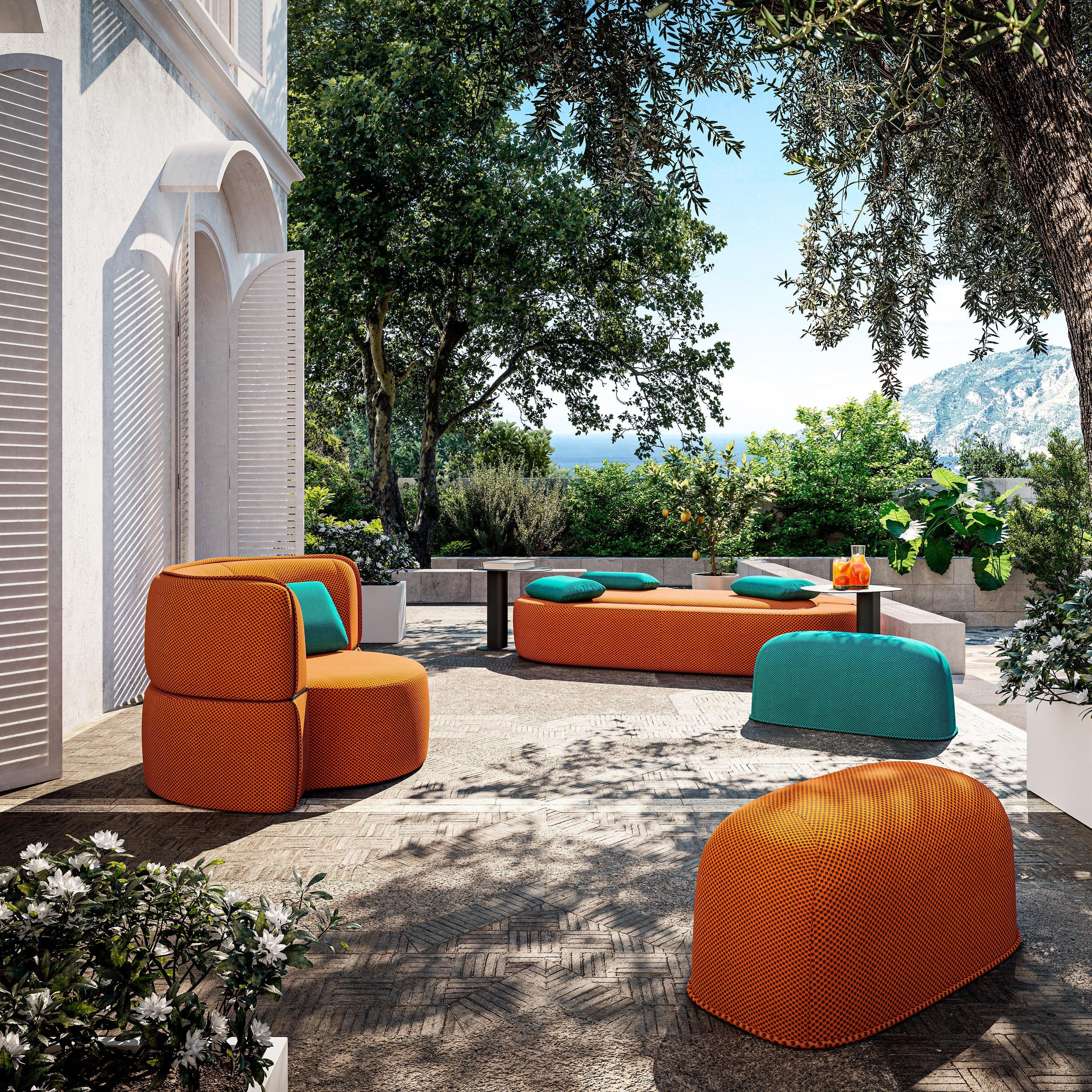 Sofa zewnętrzna rozkładana SOFT ISLAND jasnobeżowy Liu Jo Living Eye on Design