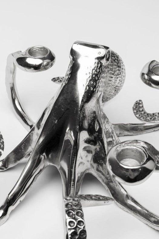 Srebrny świecznik w kształcie ośmiornicy Kare Design Eye on Design
