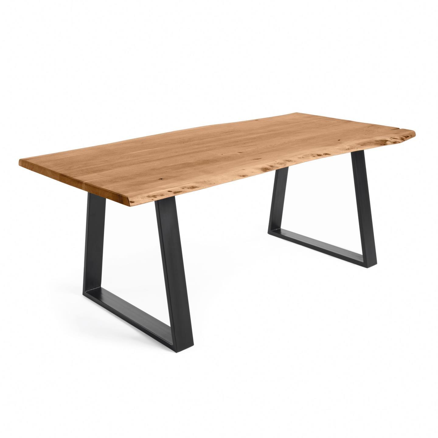 Stół ALAIA lite drewno akacjowe z czarną podstawą La Forma Eye on Design