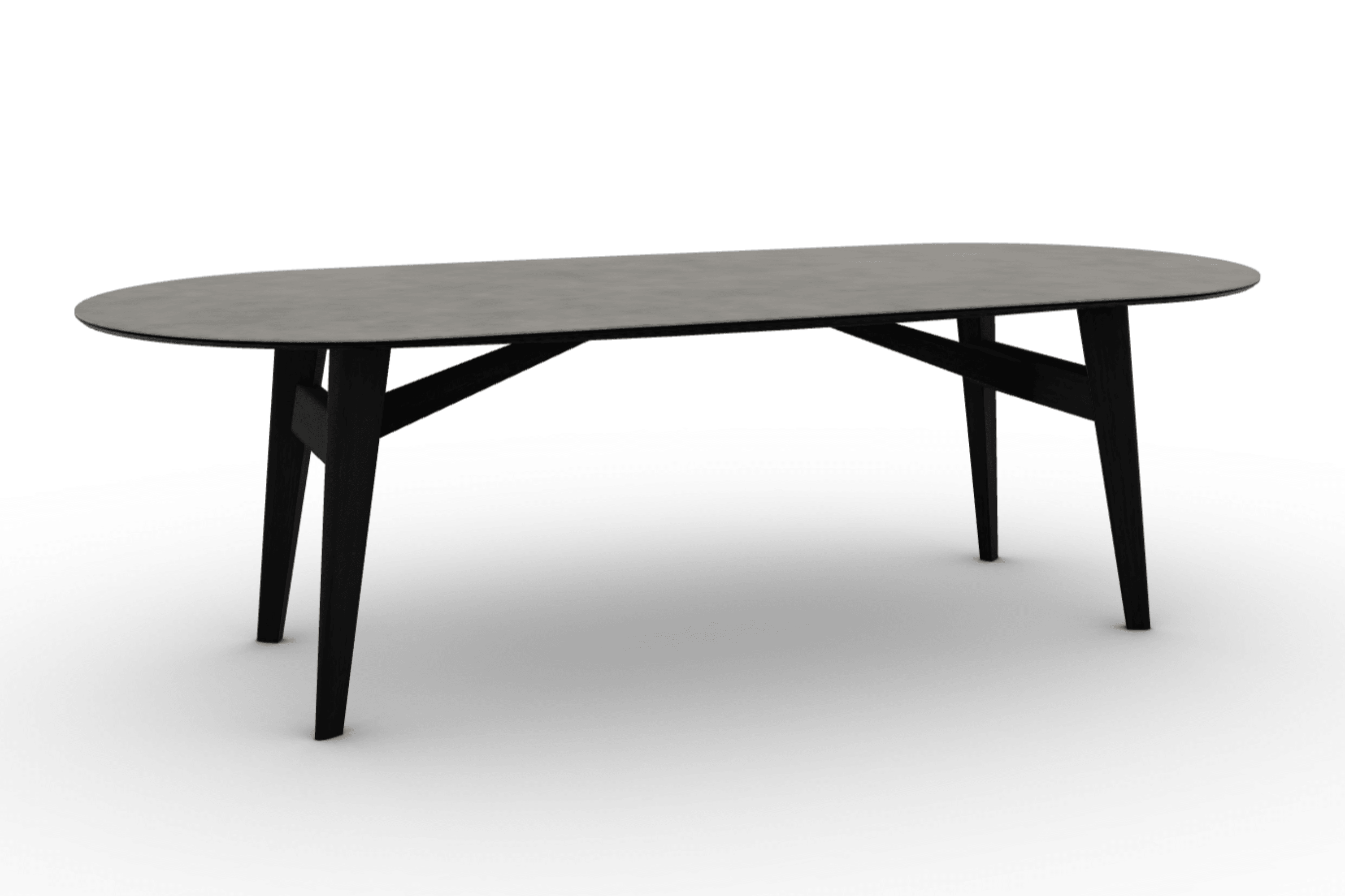 Stół elipsa ABREY jasnoszara ceramika Calligaris Eye on Design