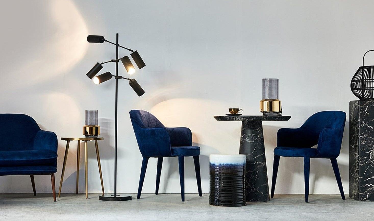 Stół MARBLE LOOK DISC czarny Pols Potten Eye on Design