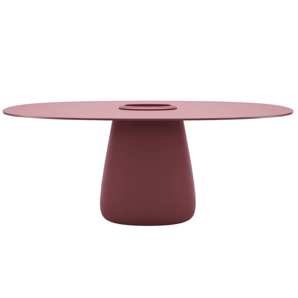 Stół ogrodowy z pojemnikiem COBBLE bordowy Qeeboo 190 cm Eye on Design