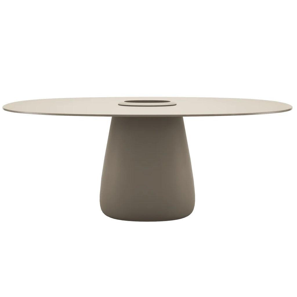 Stół ogrodowy z pojemnikiem COBBLE kość słoniowa Qeeboo 190 cm Eye on Design
