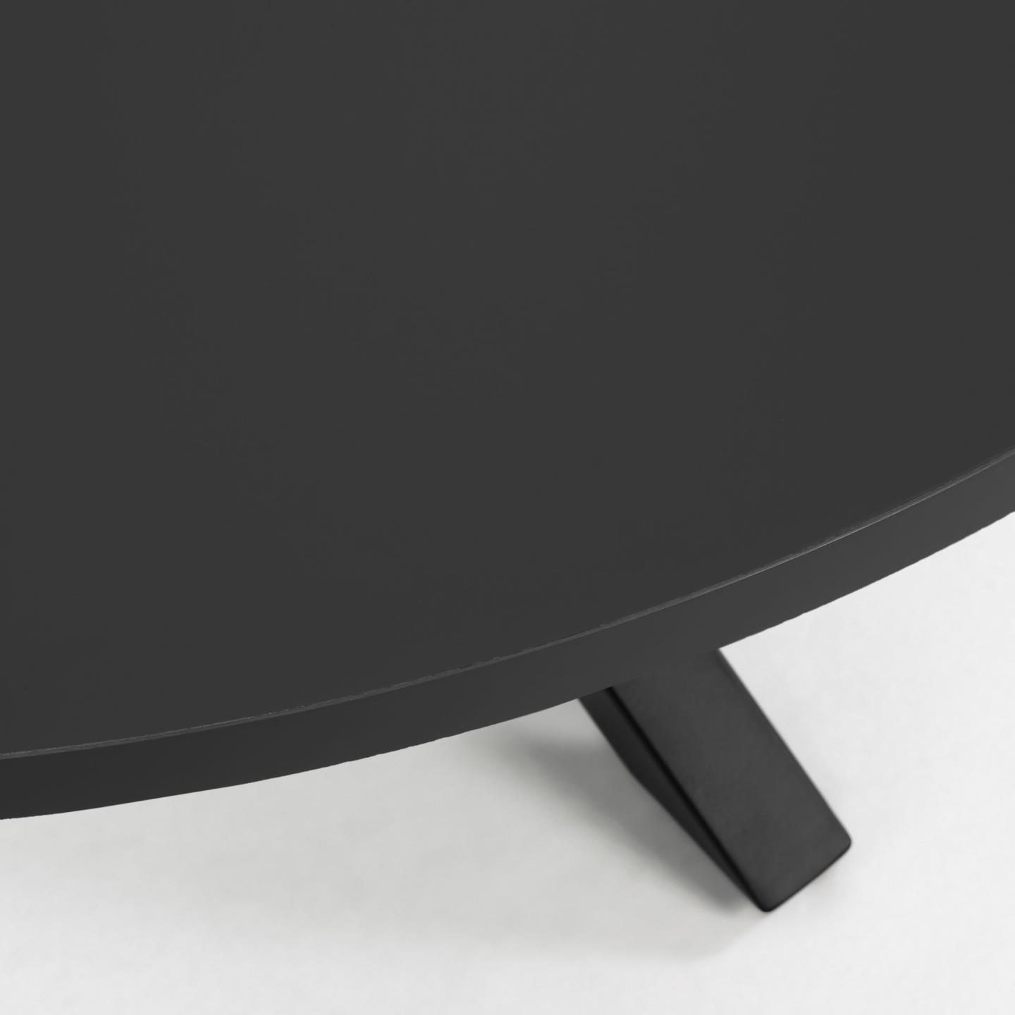 Stół okrągły ARGO czarny z czarną podstawą La Forma Eye on Design