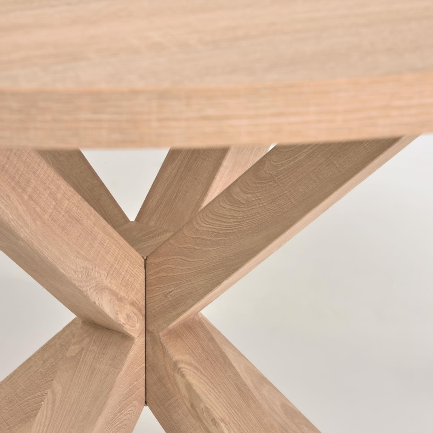 Stół okrągły ARGO drewniany blat z drewnianą podstawą La Forma Eye on Design