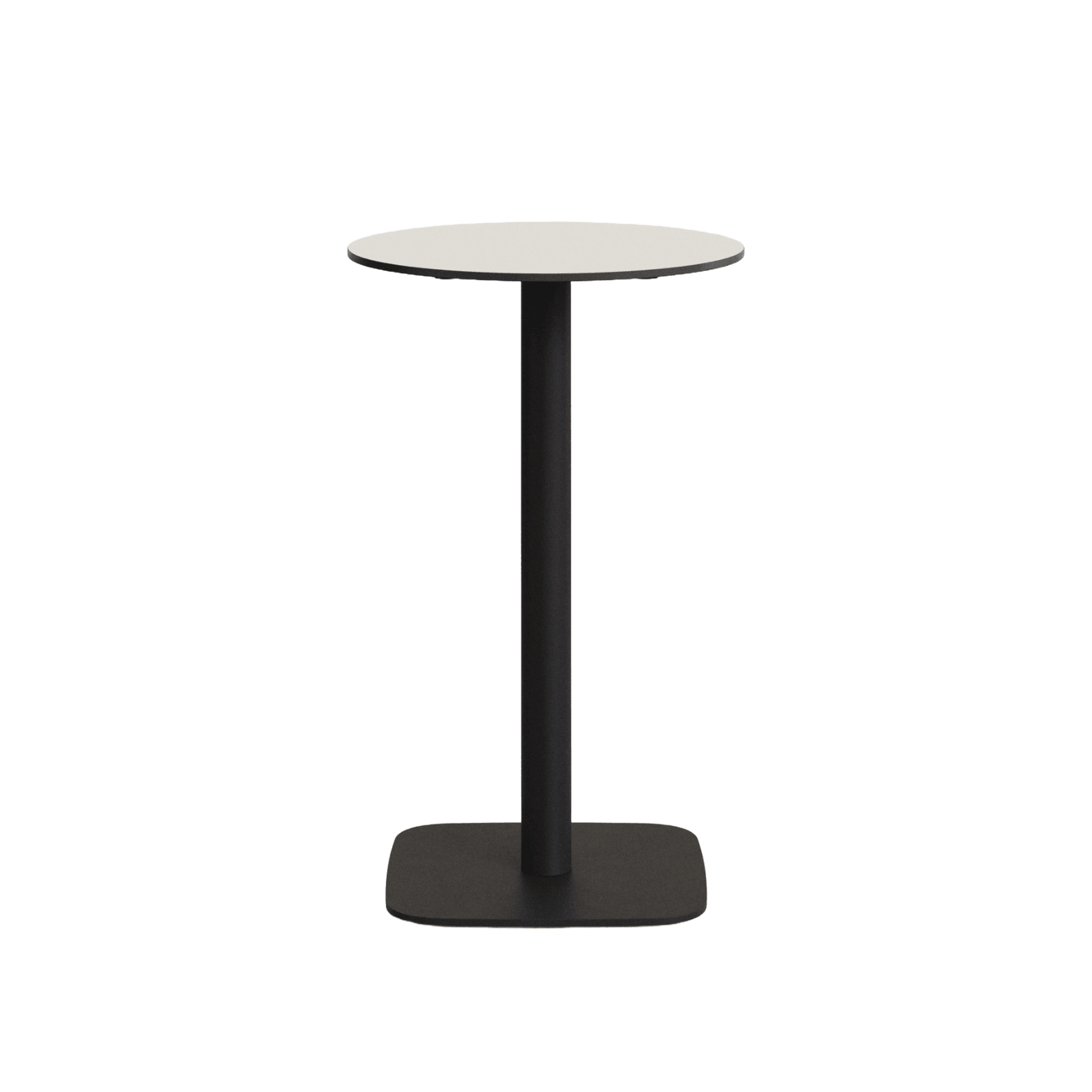Stół okrągły ogrodowy DINA czarna podstawa z białym blatem La Forma 97 cm Eye on Design