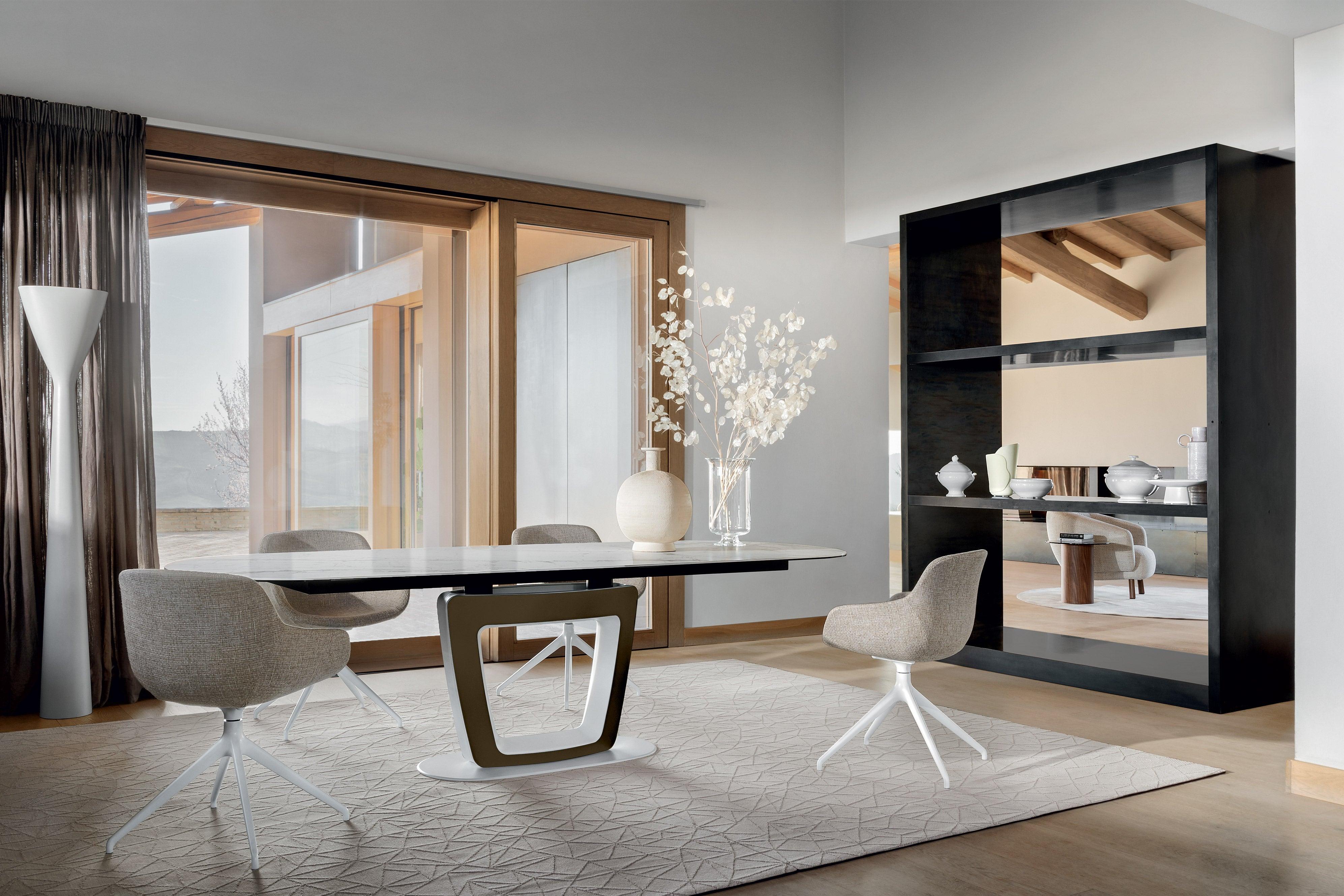 Stół ORBITAL złoty marmur Calligaris Eye on Design