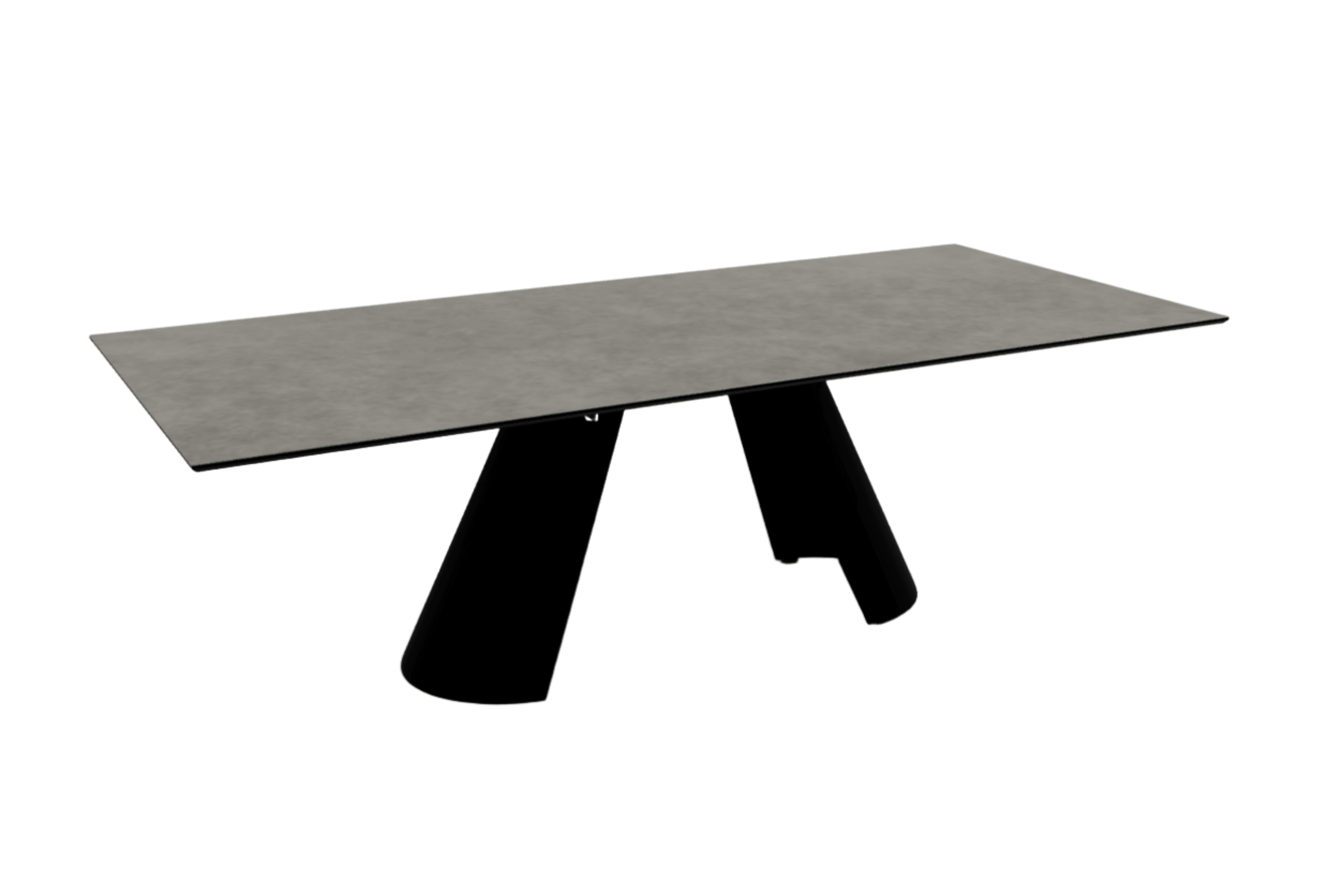 Stół prostokątny APIAN jasnoszara ceramika Calligaris matowa czerń matowa czerń Eye on Design