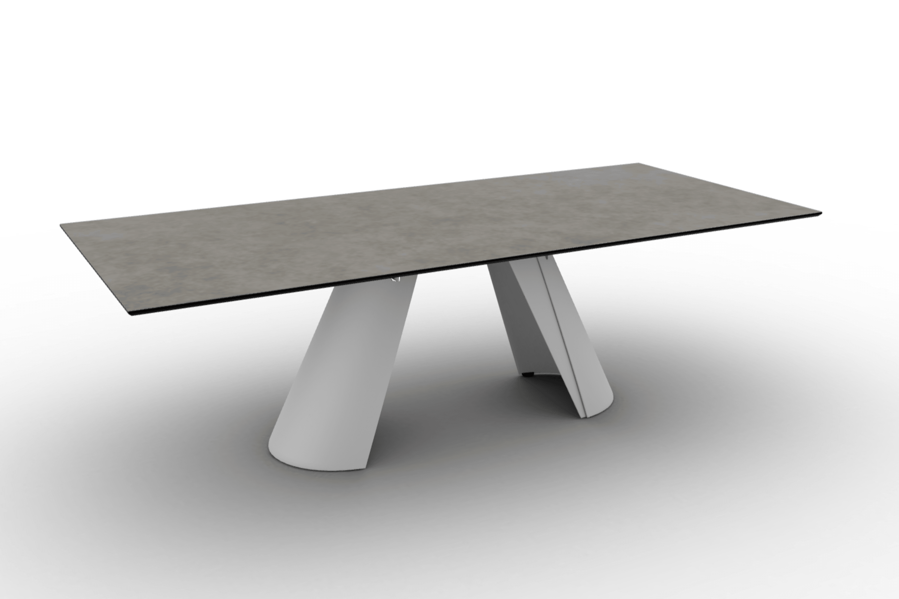 Stół prostokątny APIAN jasnoszara ceramika Calligaris matowa biel matowa biel Eye on Design