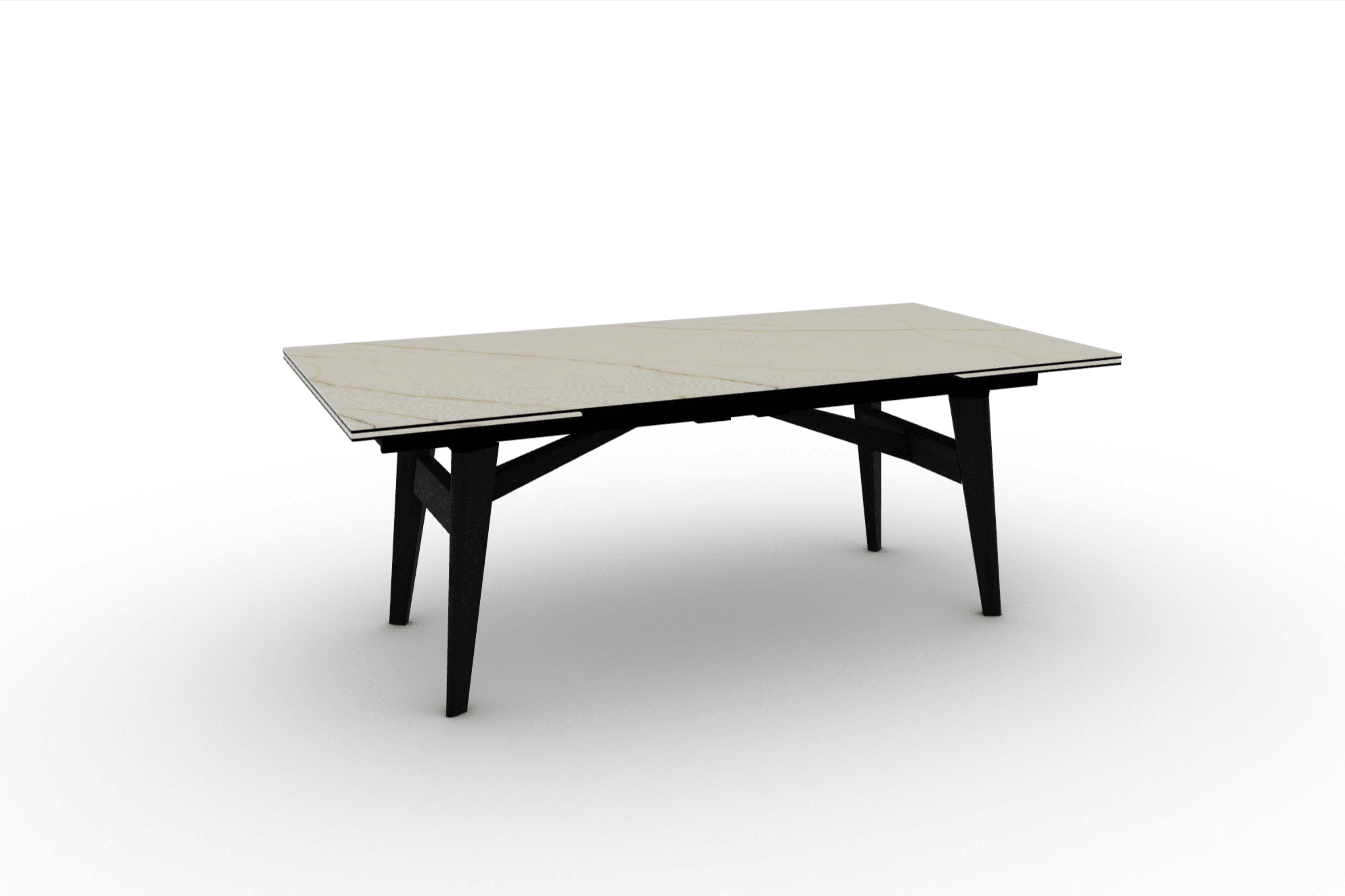 Stół prostokątny rozkładany ABREY złoty marmur Calligaris Eye on Design