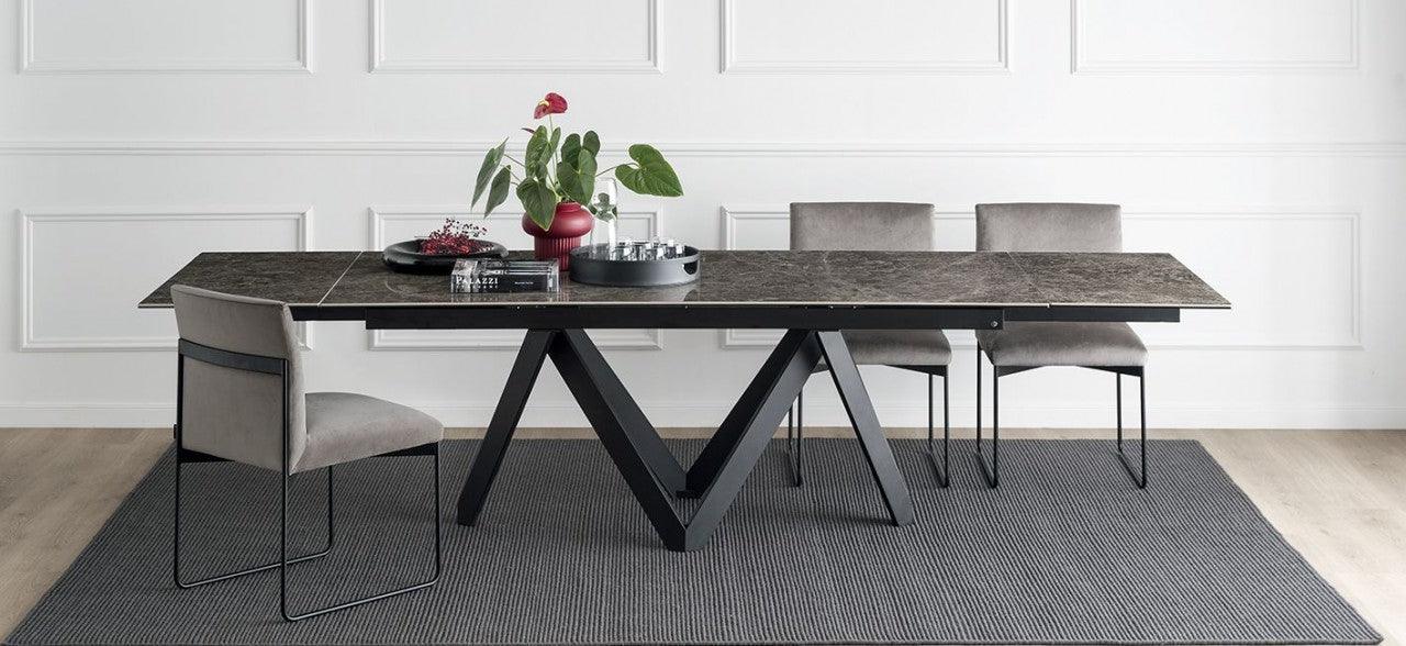 Stół prostokątny rozkładany CARTESIO piaskowy marmur Calligaris Eye on Design