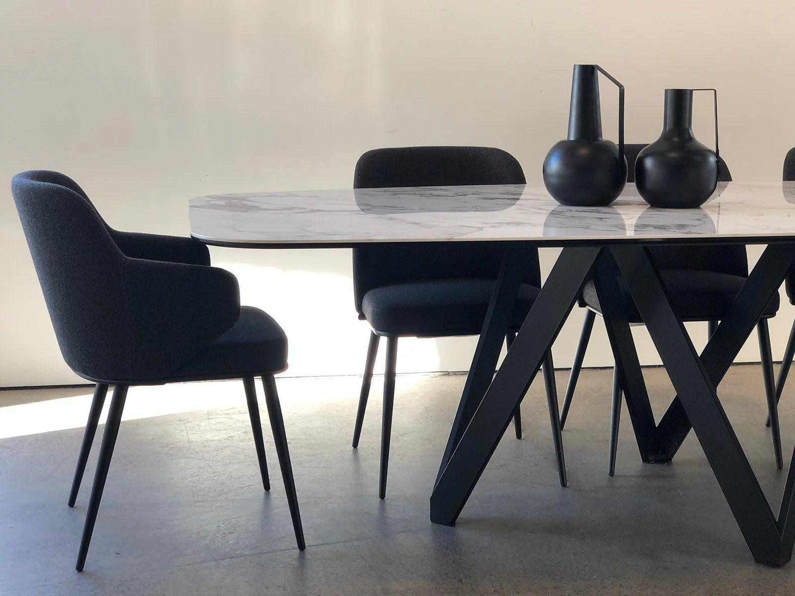 Stół rozkładany CARTESIO antracytowy marmur Calligaris Eye on Design