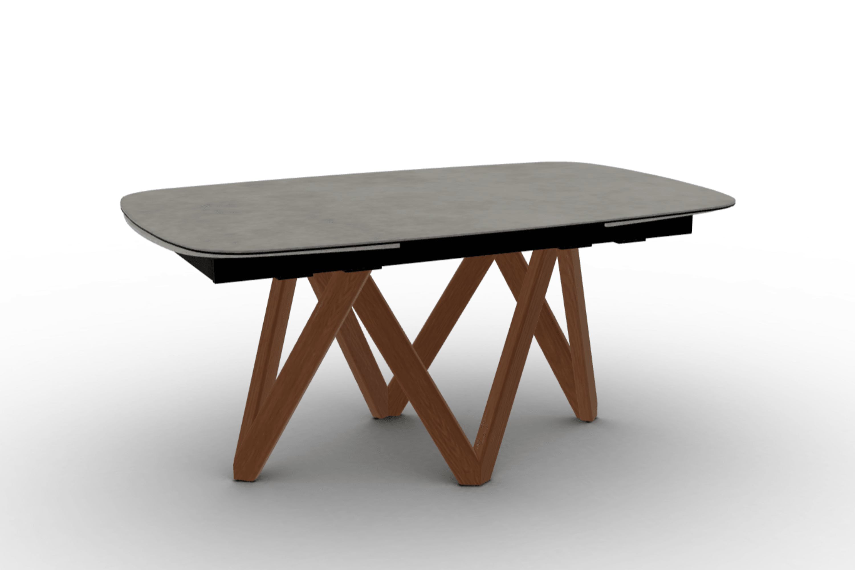 Stół rozkładany CARTESIO jasnoszara ceramika Calligaris 165 cm orzechowe drewno Eye on Design
