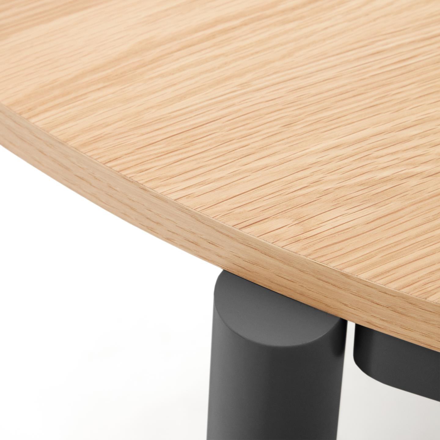 Stół rozkładany MONTUIRI fornir dębowy z czarną podstawą La Forma Eye on Design