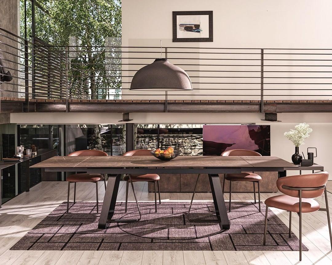 Stół rozkładany prostokątny SUNSHINE ciemnoszara ceramika Calligaris Eye on Design