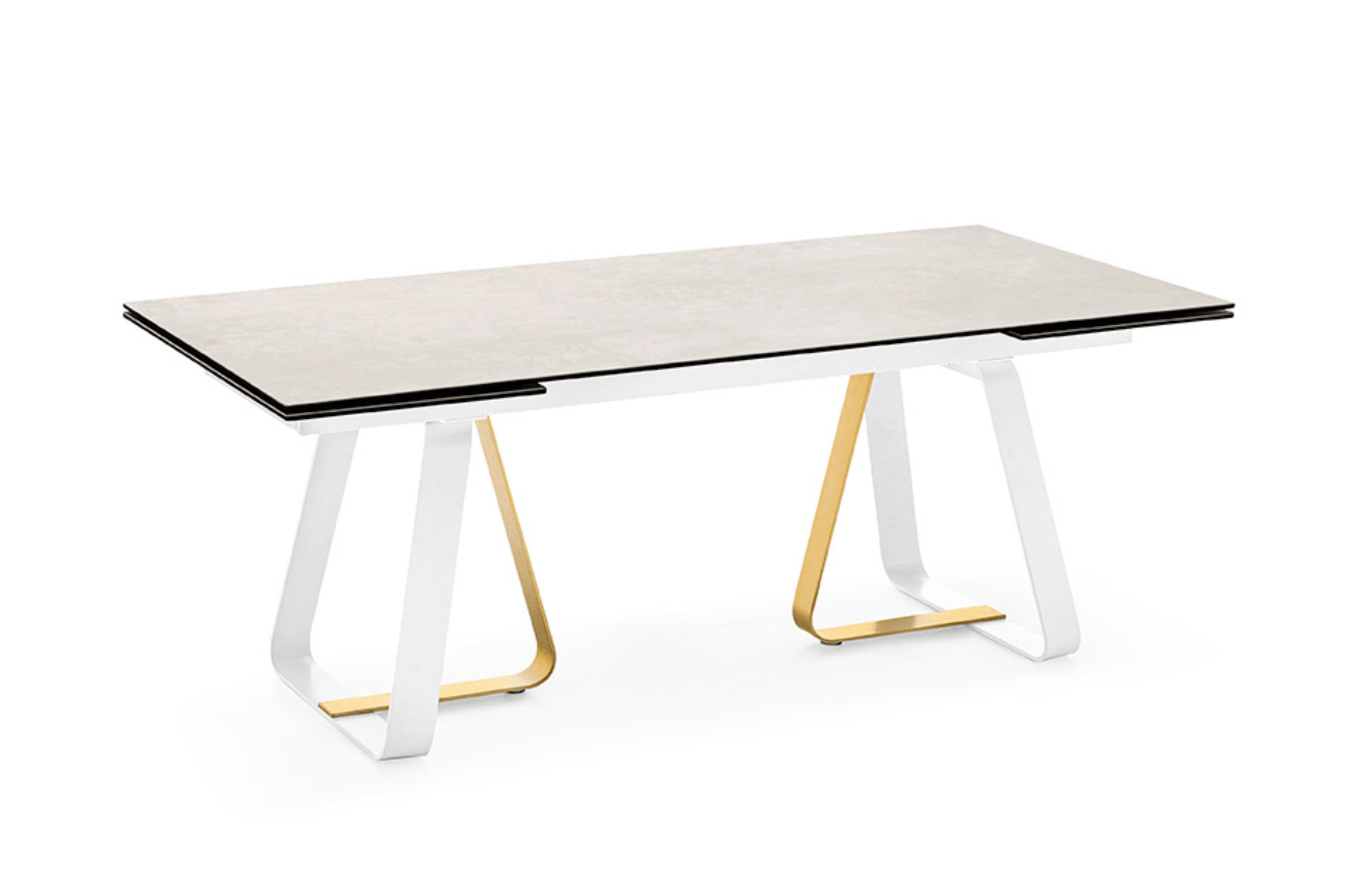 Stół rozkładany prostokątny SUNSHINE jasnoszara ceramika Calligaris Eye on Design