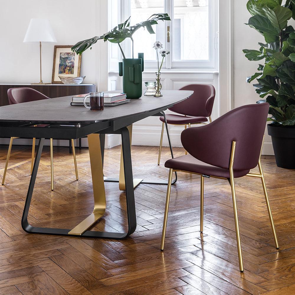 Stół rozkładany SUNSHINE czarny marmur Calligaris Eye on Design