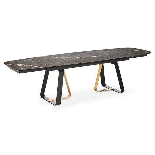 Stół rozkładany SUNSHINE czarny marmur Calligaris Eye on Design