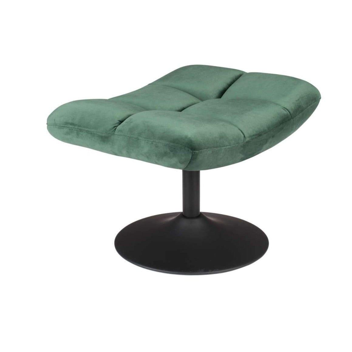 Stołek BAR VELVET zielony Dutchbone Eye on Design