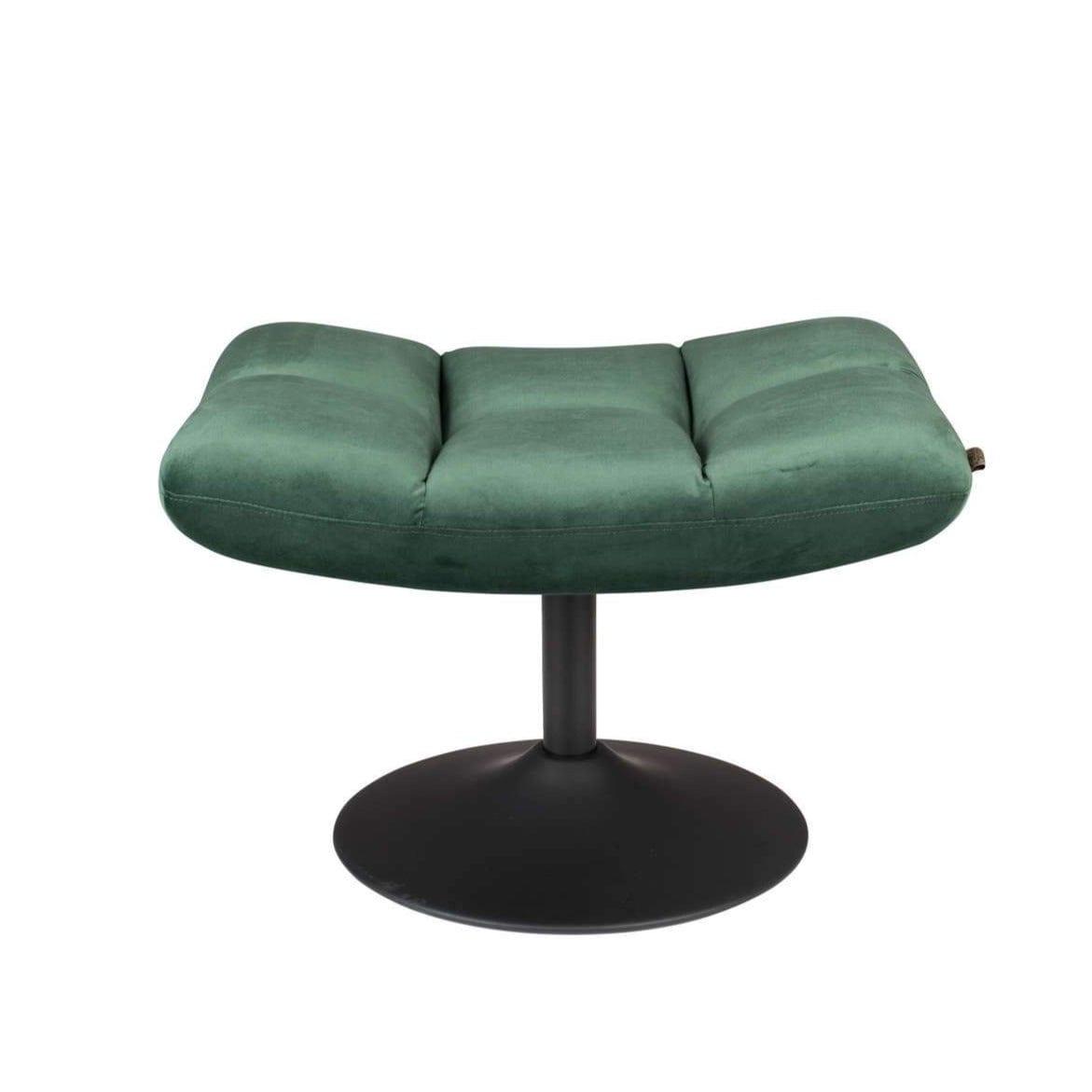 Stołek BAR VELVET zielony Dutchbone Eye on Design