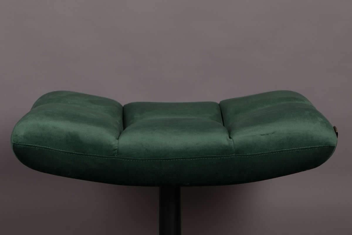 Stołek BAR VELVET zielony Dutchbone Eye on Design