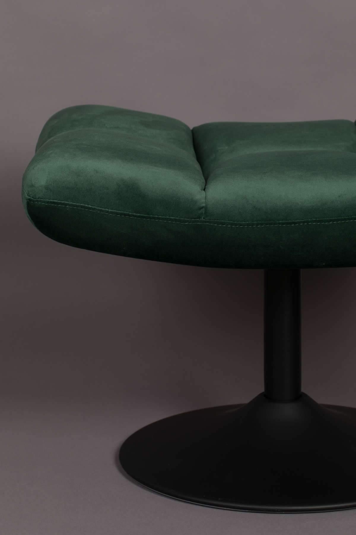 Stołek BAR VELVET zielony Dutchbone Eye on Design
