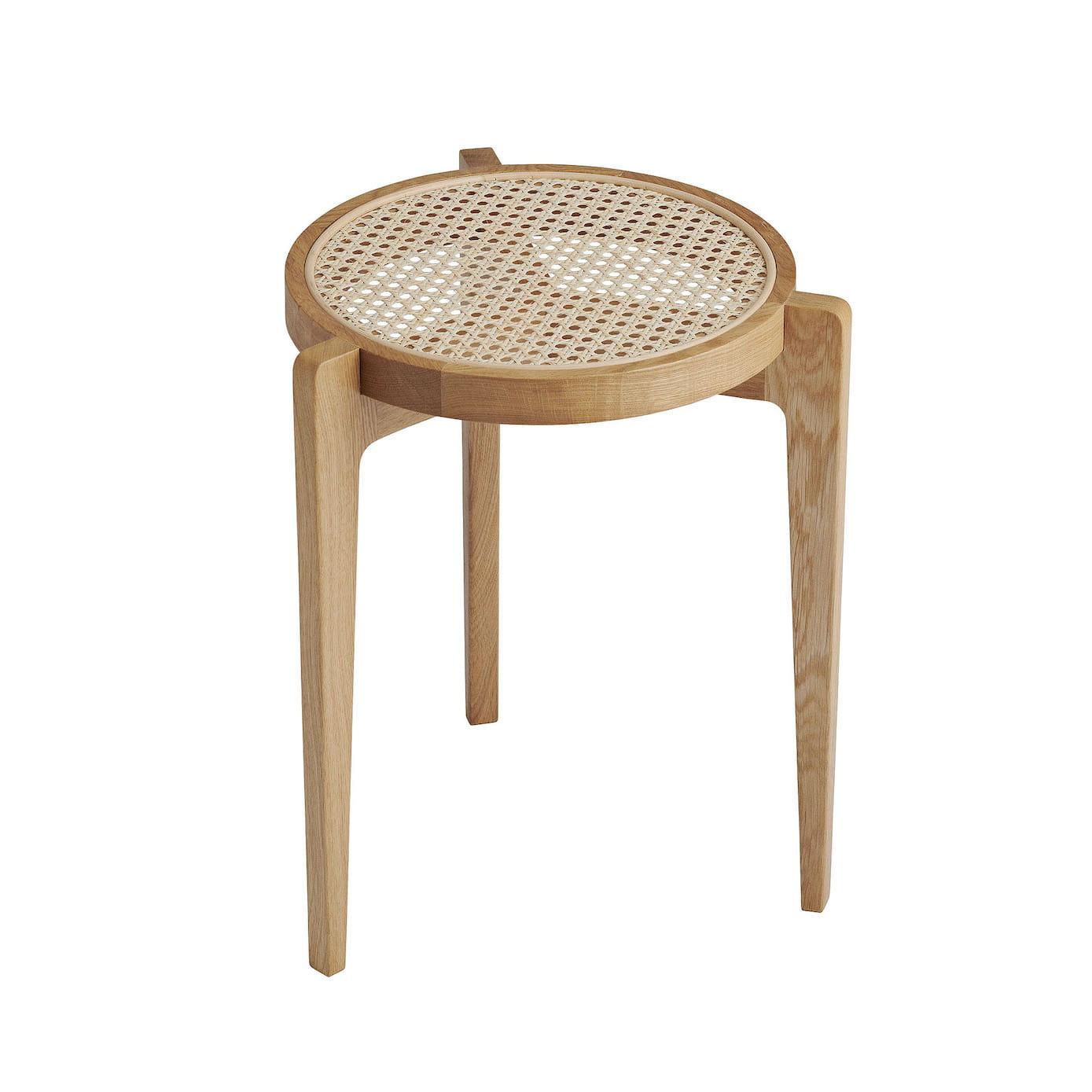 Stołek LE ROI dębowy z rattanem NORR11 Eye on Design