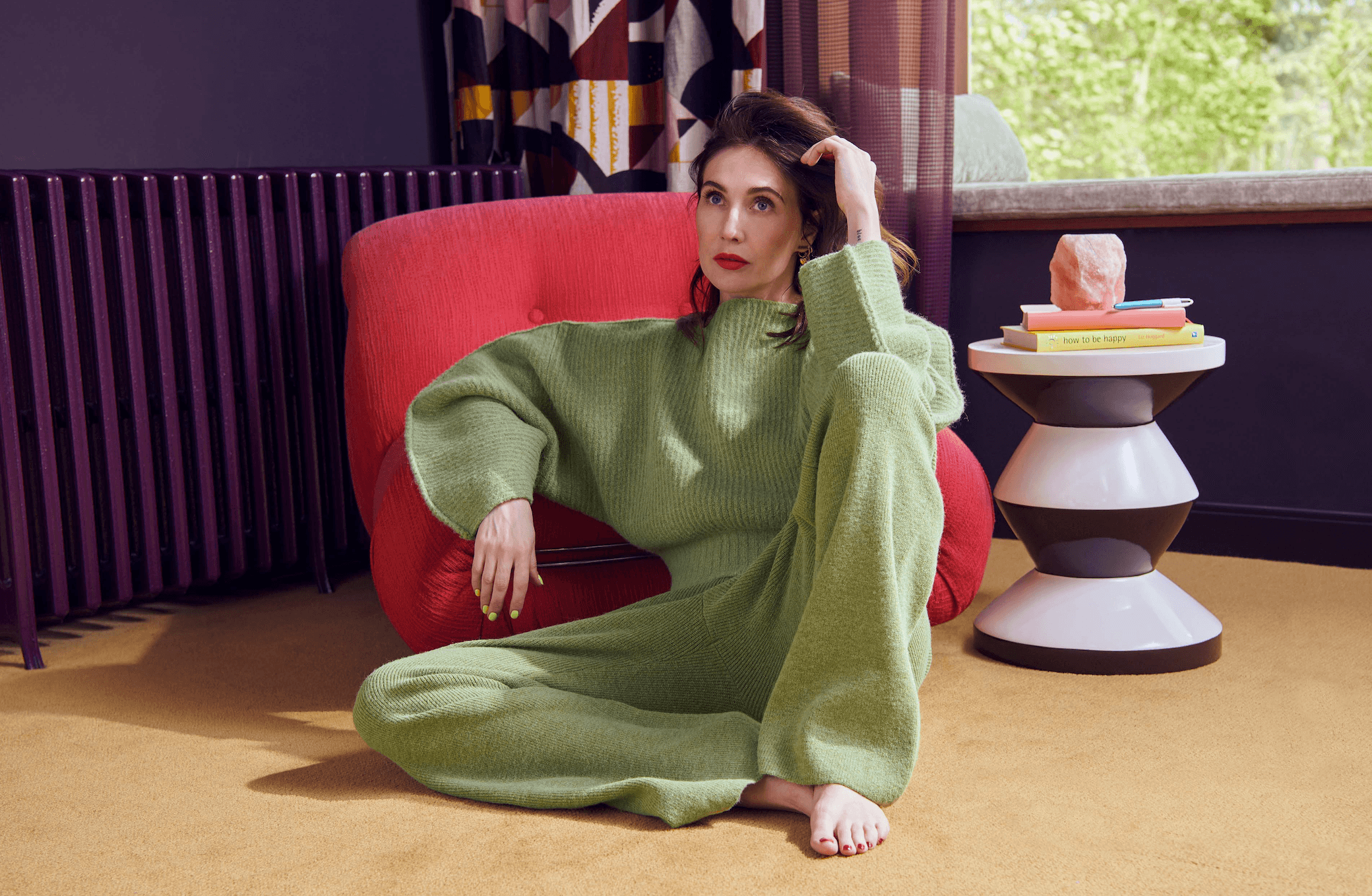 Stołek ZIG ZAG x CARICE VAN HOUSTEN beżowo - brązowy Pols Potten Eye on Design