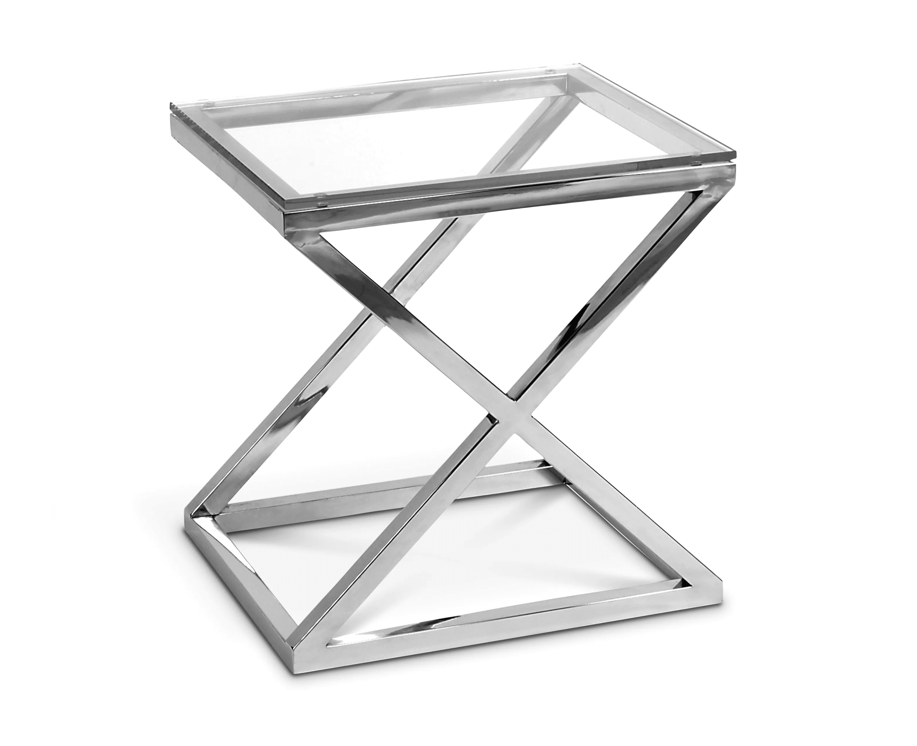 Stolik boczny CRISS CROSS srebrny Eichholtz Eye on Design