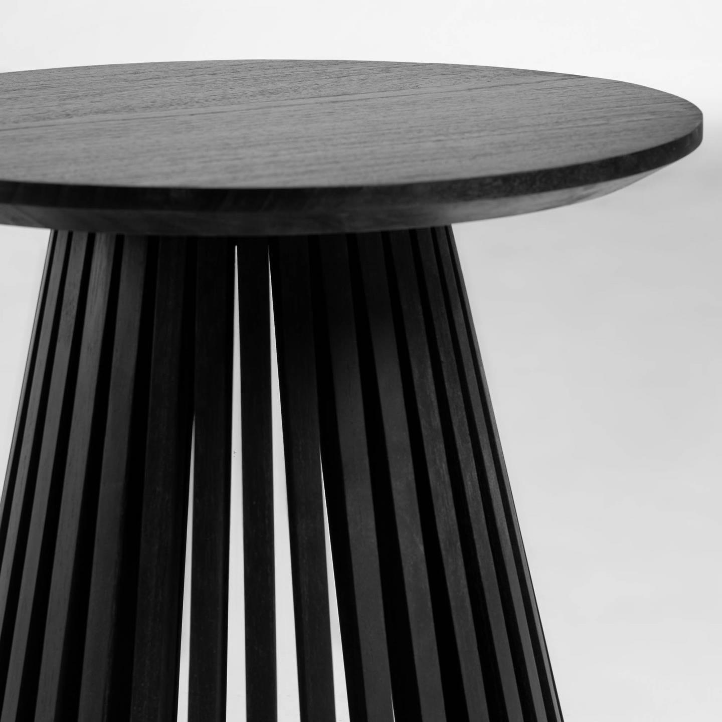 Stolik boczny JEANETTE czarne drewno mindi La Forma Eye on Design