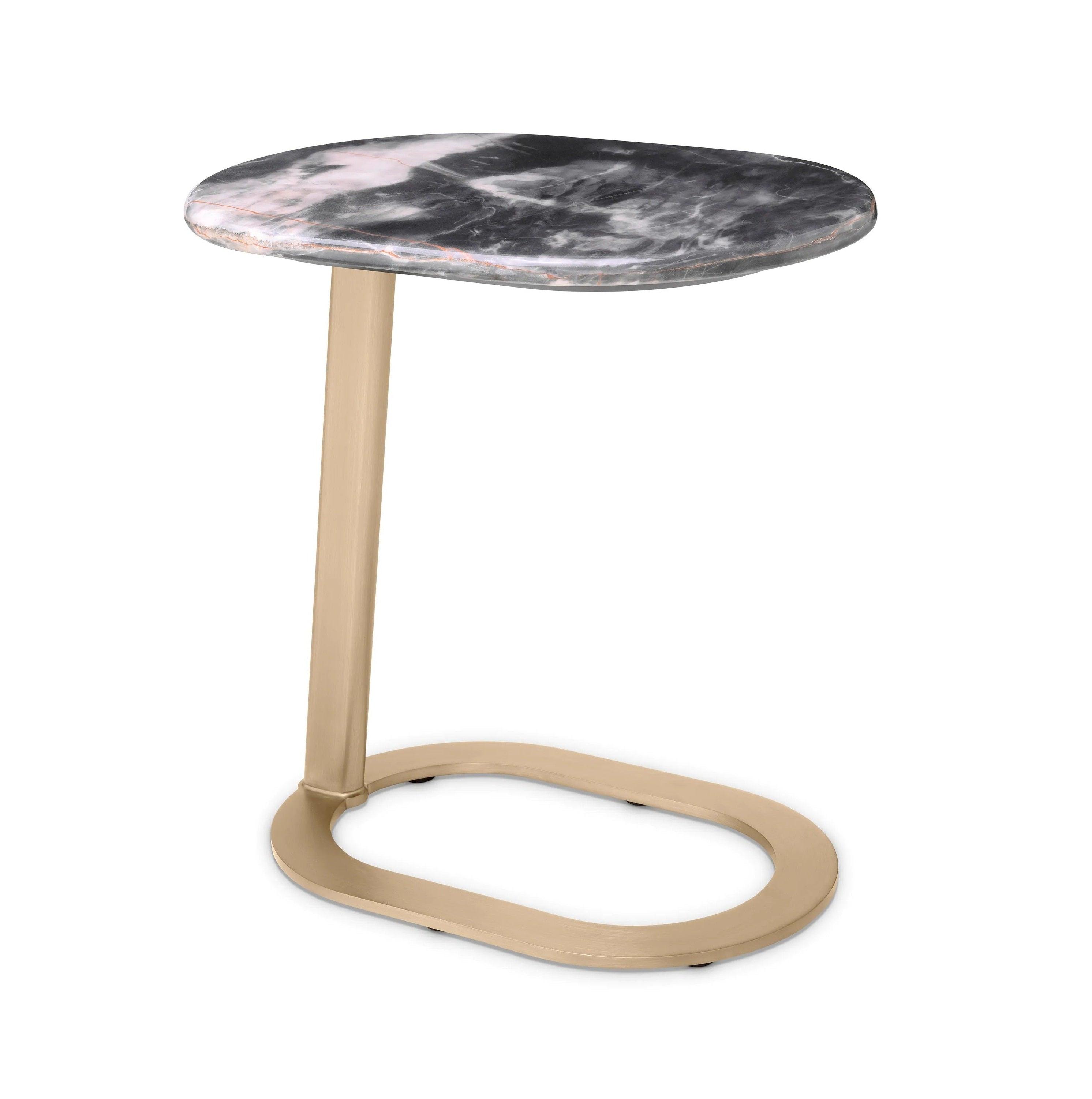 Stolik boczny OYO czarny marmur z mosiądzem Eichholtz Eye on Design