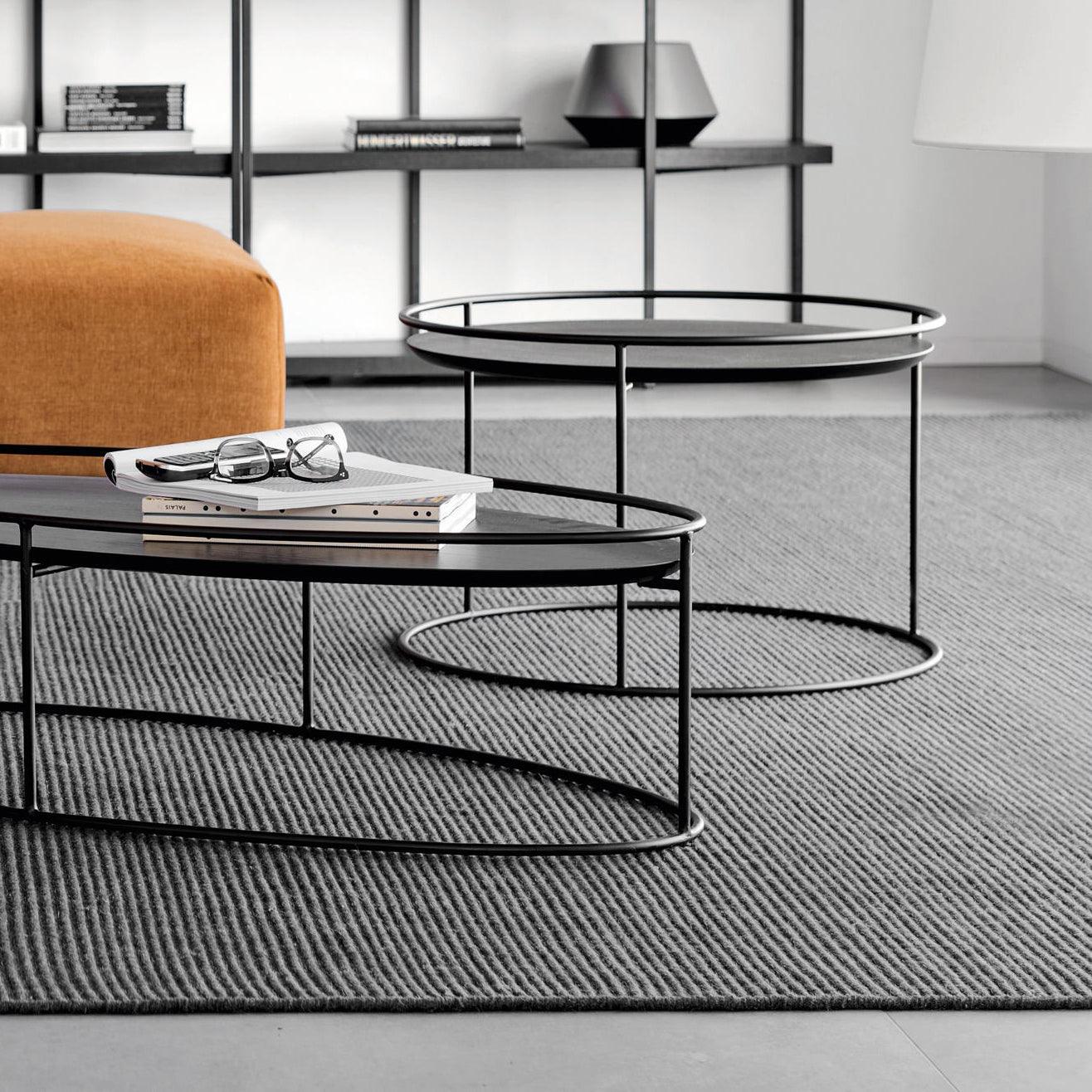 Stolik kawowy ATOLLO czarna podstawa Calligaris Eye on Design