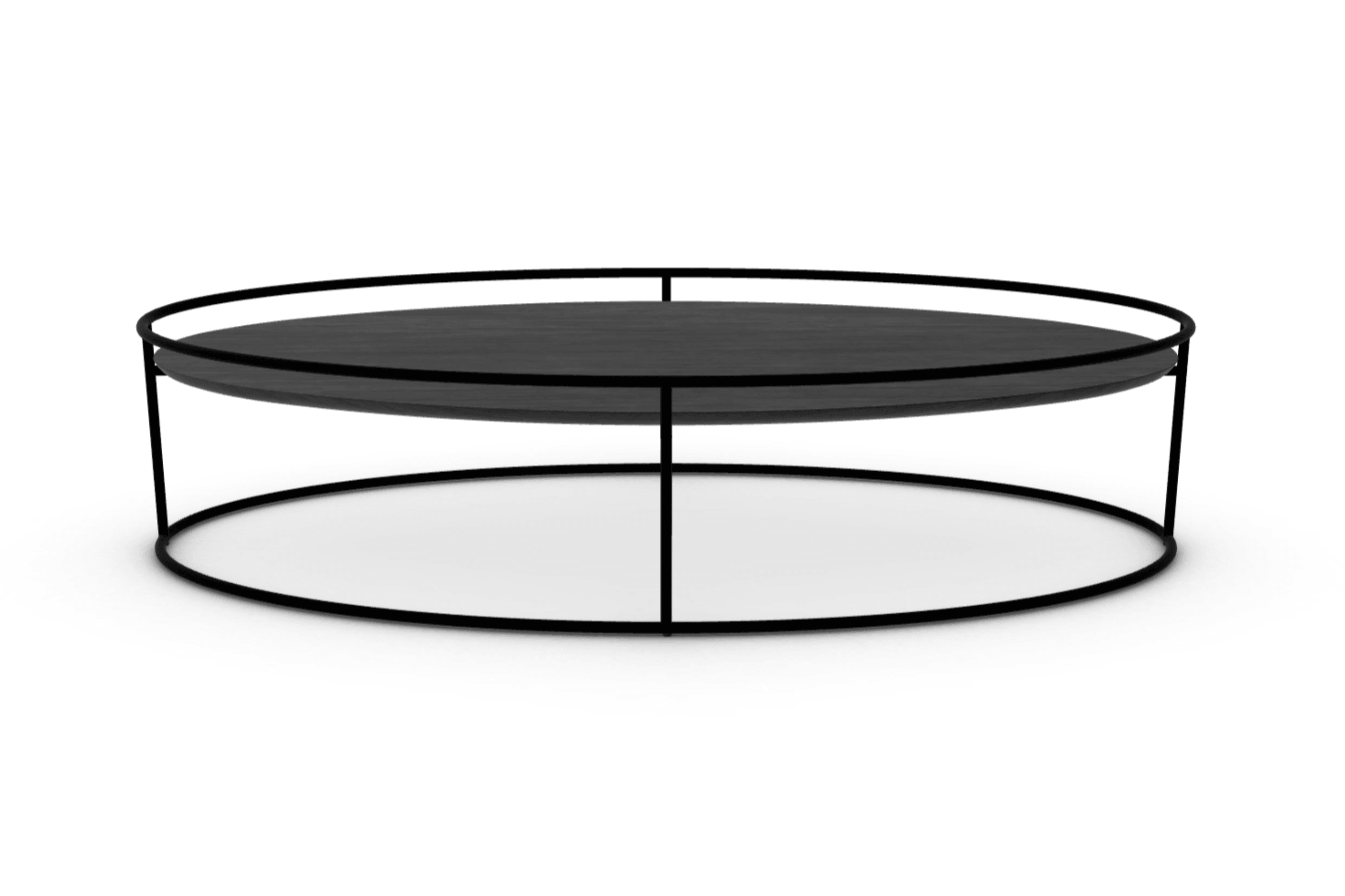 Stolik kawowy ATOLLO czarna podstawa Calligaris czarne matowe drewno Eye on Design