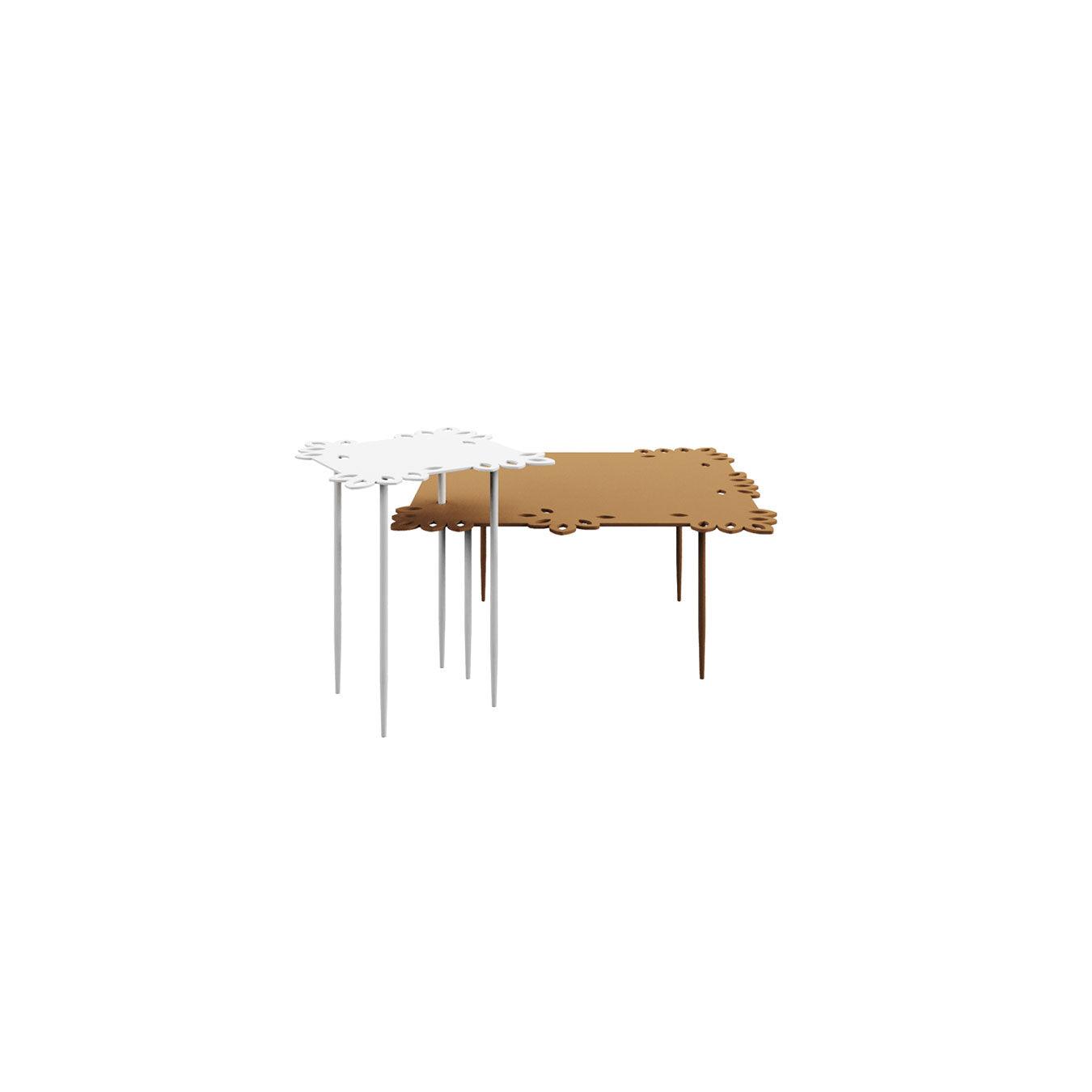 Stolik kawowy FLAT LACE rudy z białym Liu Jo Living Eye on Design