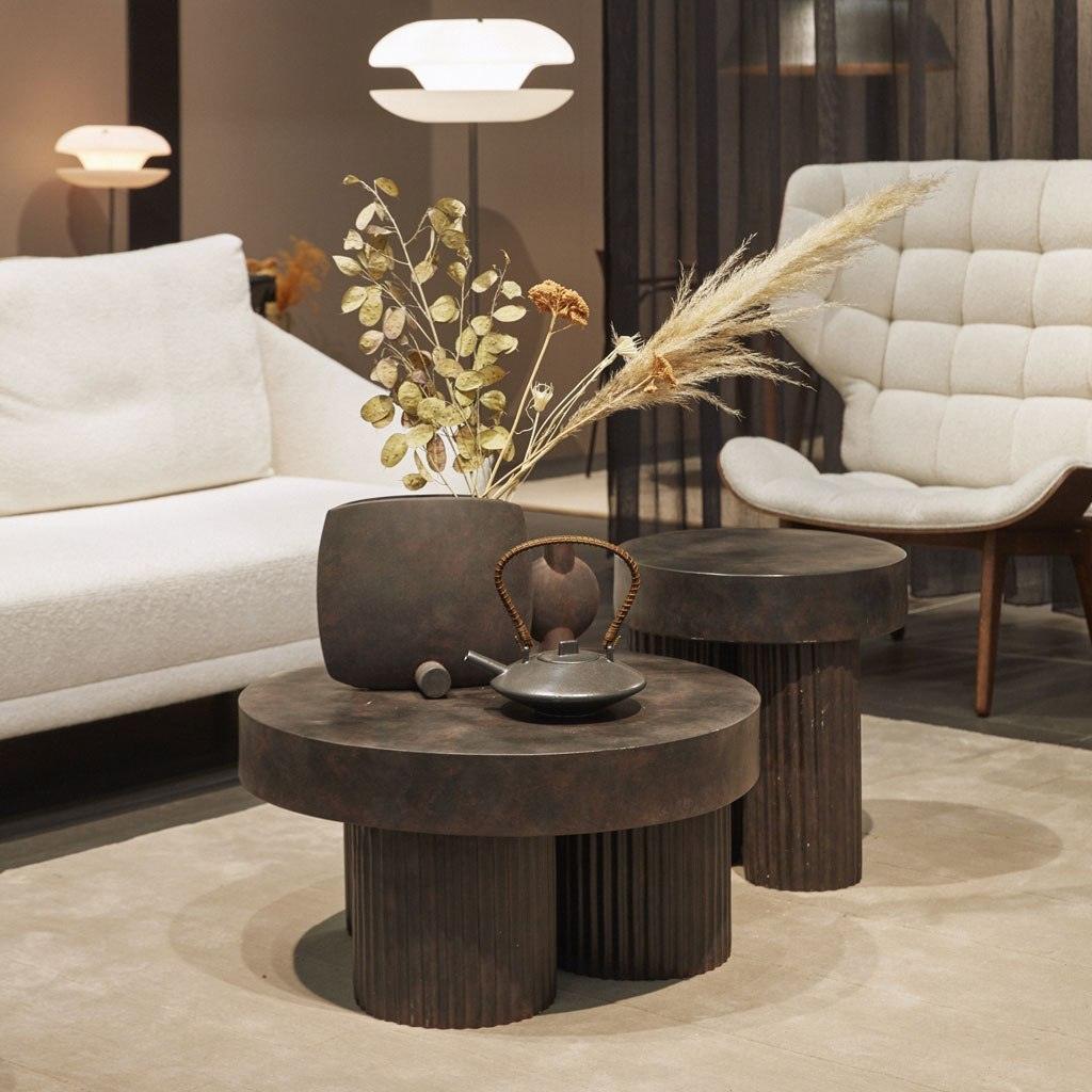 Stolik kawowy GEAR czarny beton NORR11 Eye on Design