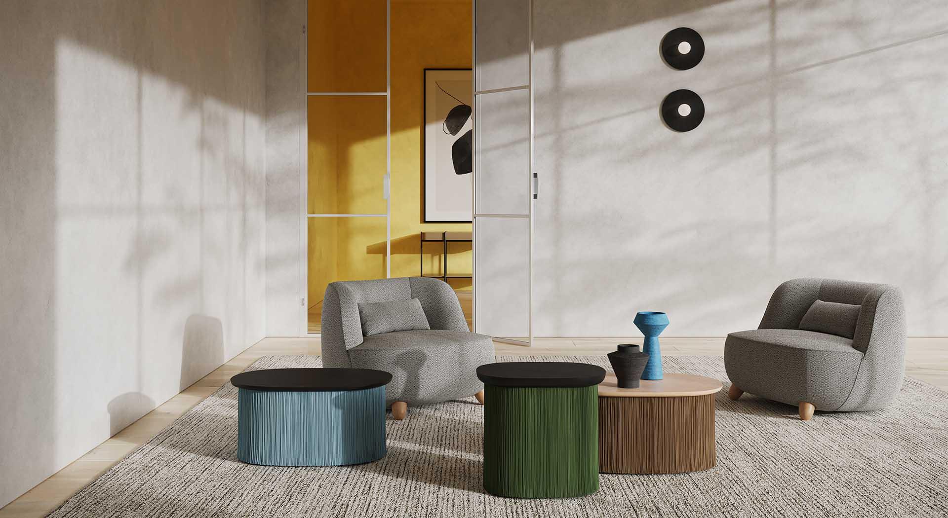 Stolik kawowy niski MEDUSE niebieski Liu Jo Living Eye on Design