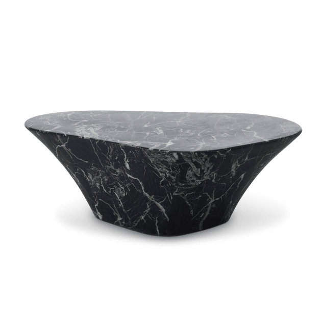 Stolik kawowy OVAL MARBLE LOOK czarny Pols Potten Eye on Design