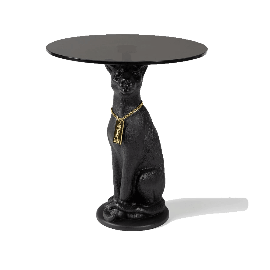 Stolik kawowy PROUDLY CROWNED PANTHER czarny Bold Monkey Eye on Design