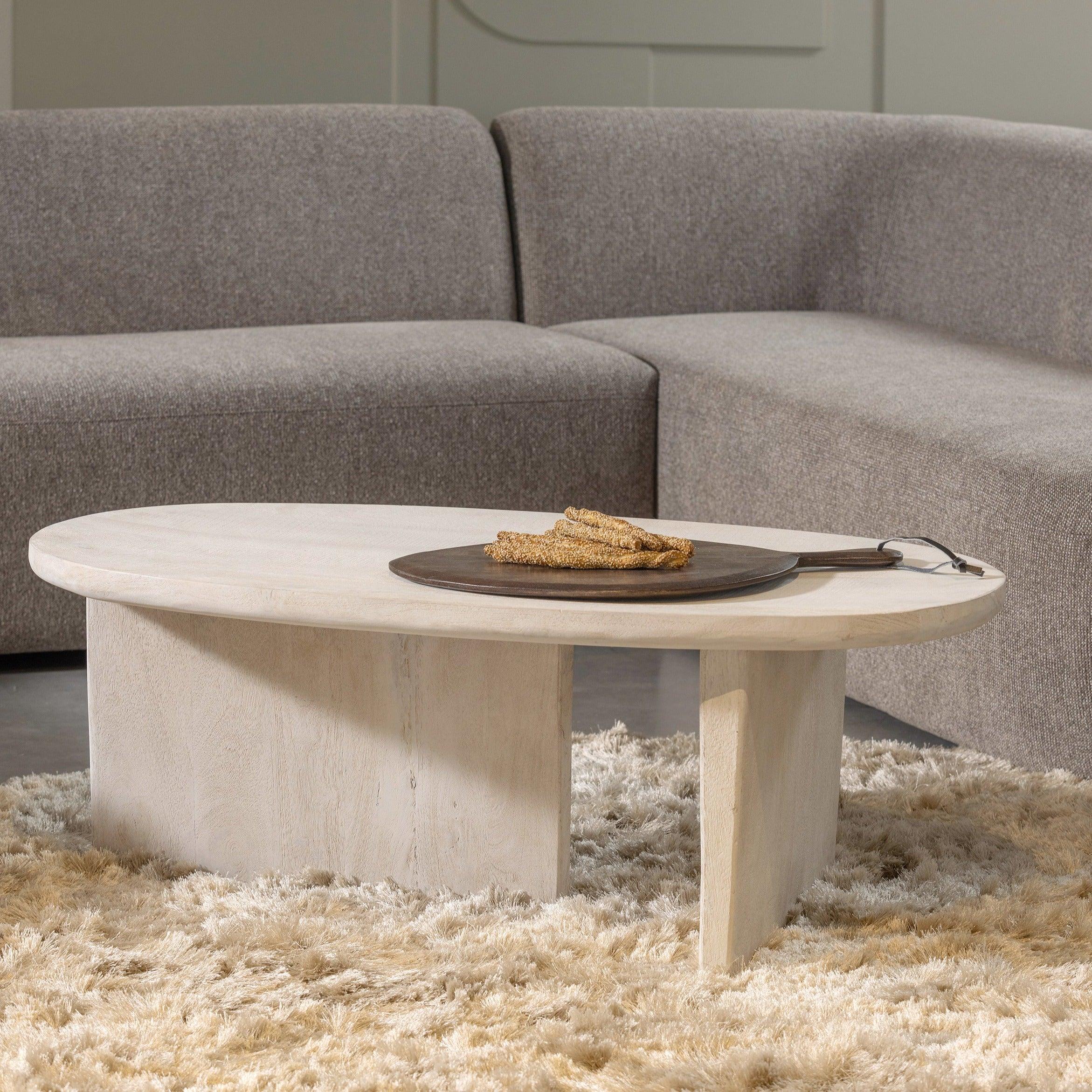 Stolik kawowy SEAM białe drewno Be Pure Eye on Design