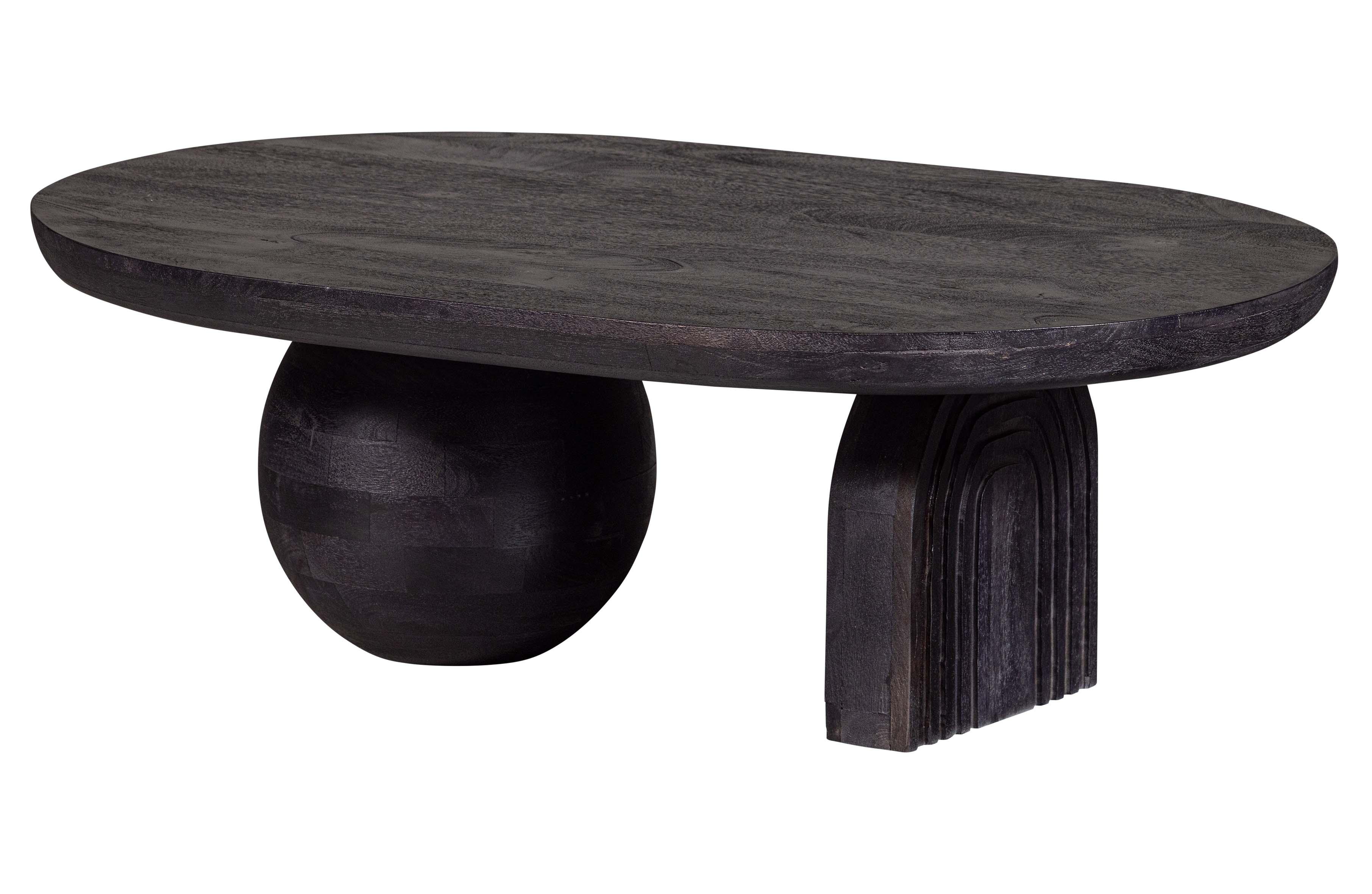 Stolik kawowy STEPPE czarne drewno mango Woood Eye on Design