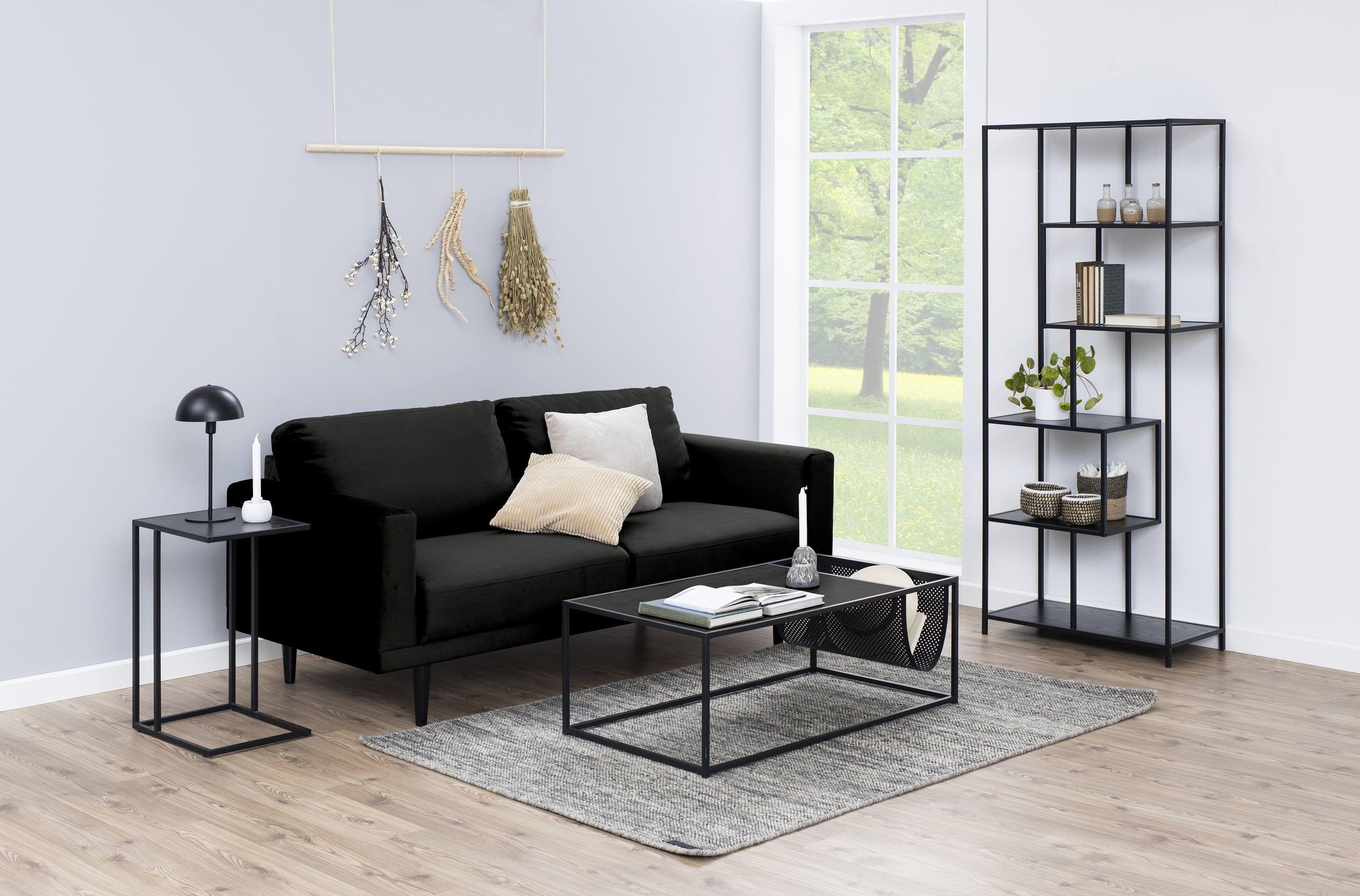 Stolik kawowy z miejscem na gazety SEAFORD czarny Home Essentials Eye on Design