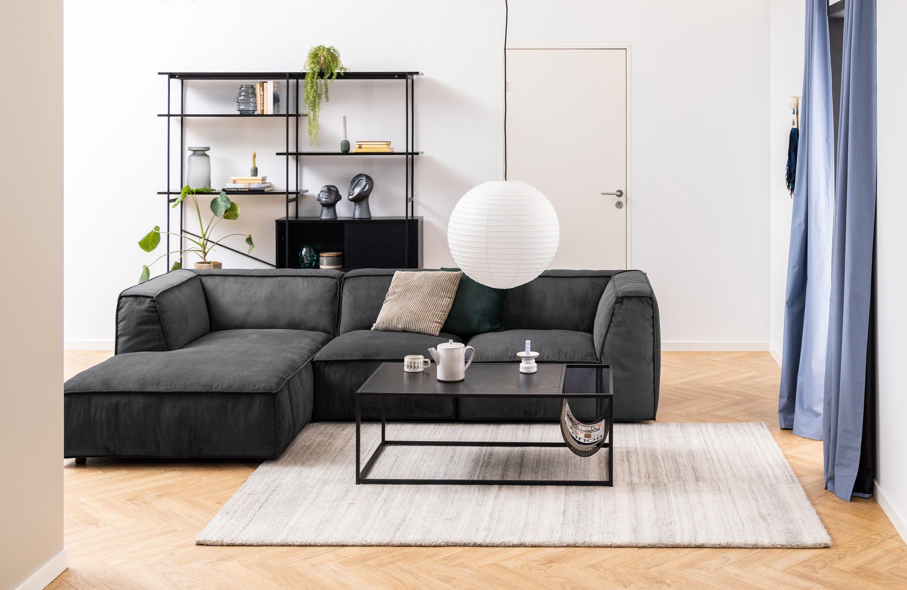 Stolik kawowy z miejscem na gazety SEAFORD czarny Home Essentials Eye on Design