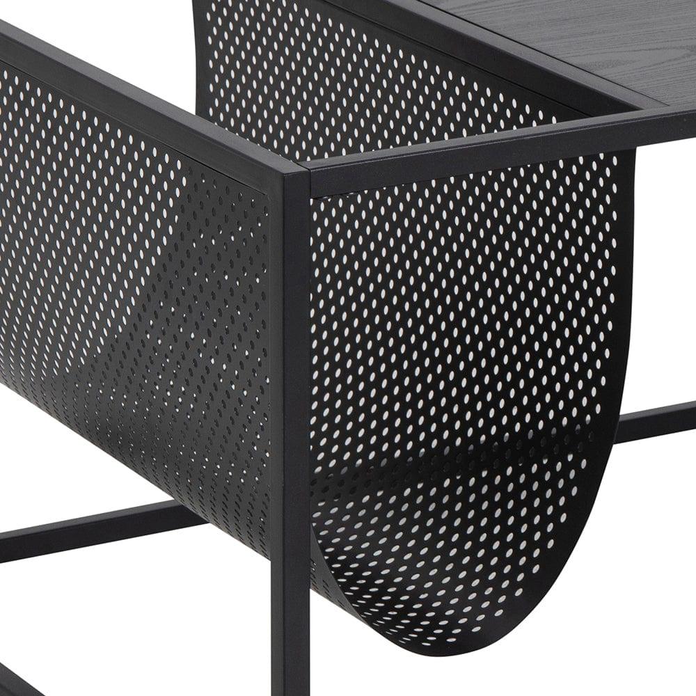 Stolik kawowy z miejscem na gazety SEAFORD czarny Home Essentials Eye on Design