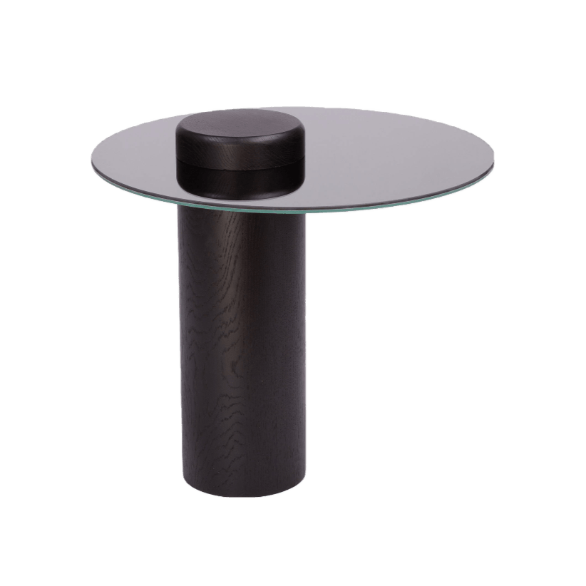 Stolik TYK MIDI czarny dąb z lustrzanym blatem Nordifra Eye on Design