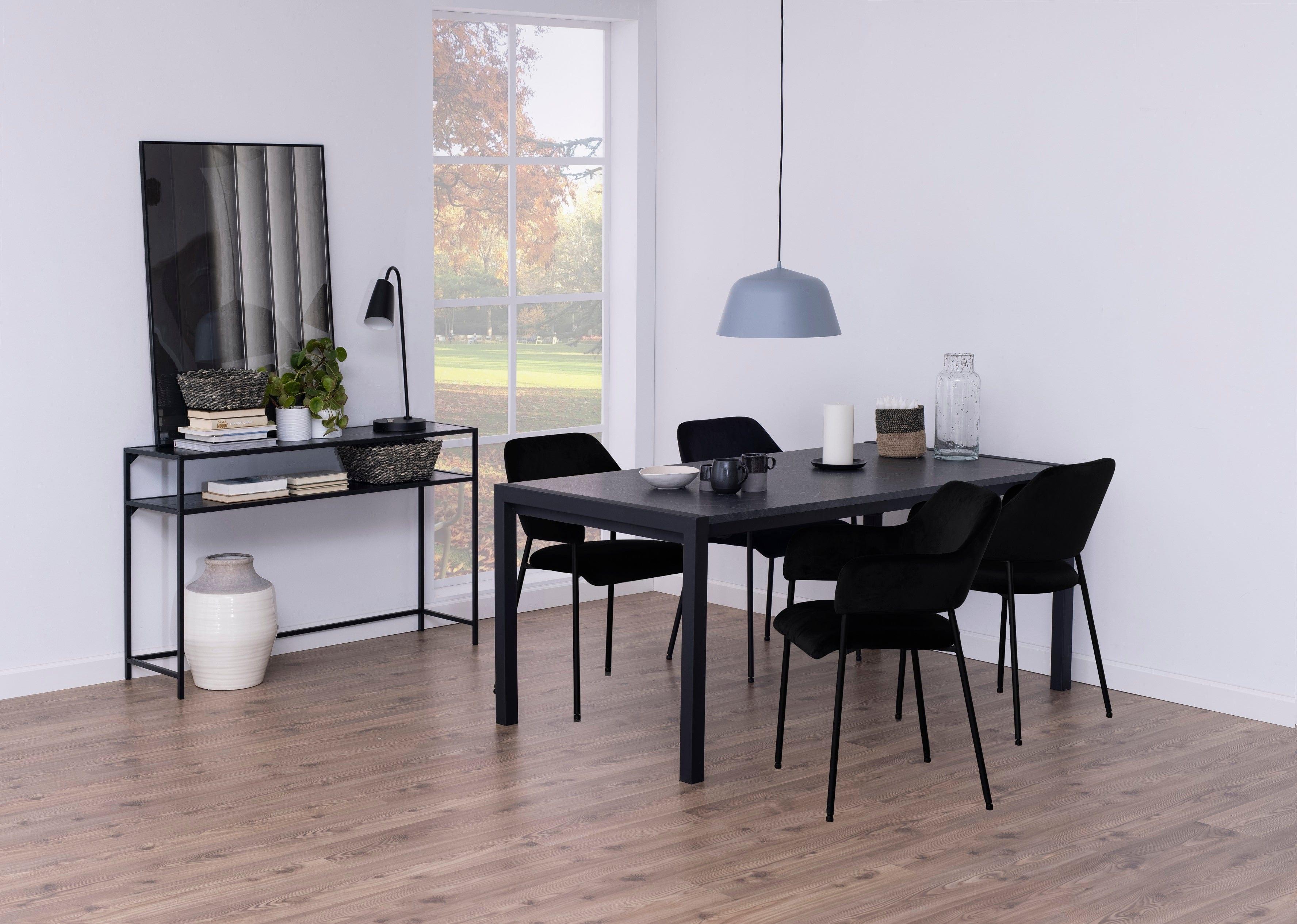 Stolik z 2 półkami duży SEAFORD czarny Home Essentials Eye on Design