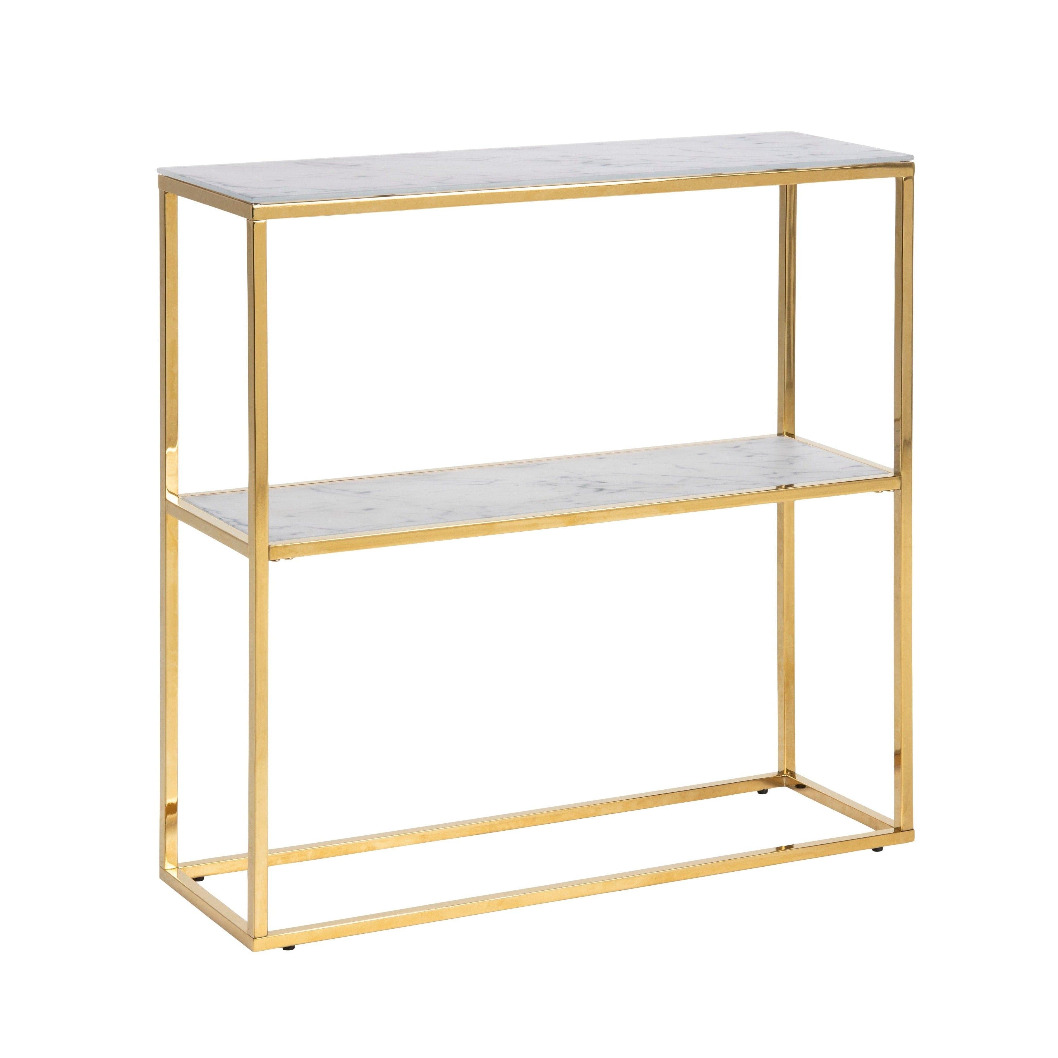 Stolik z półką THILO złoty Home Essentials Eye on Design
