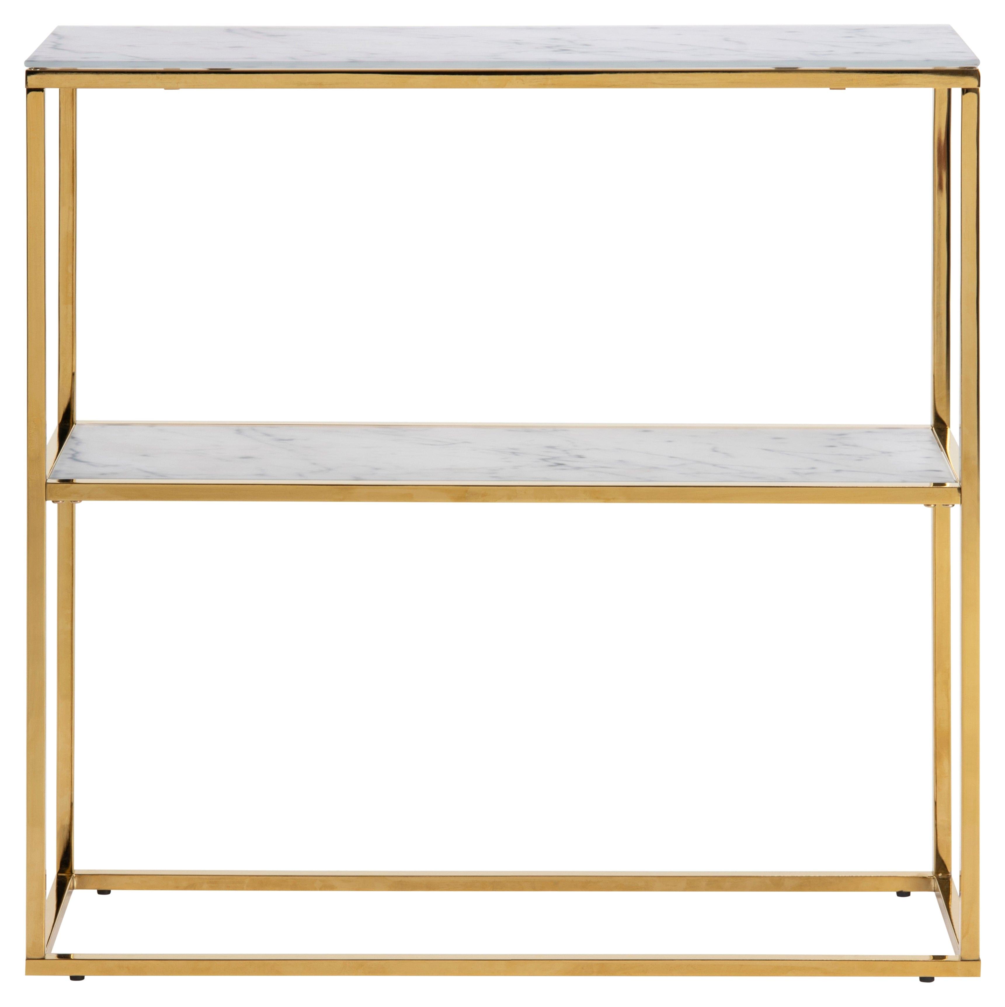 Stolik z półką THILO złoty Home Essentials Eye on Design