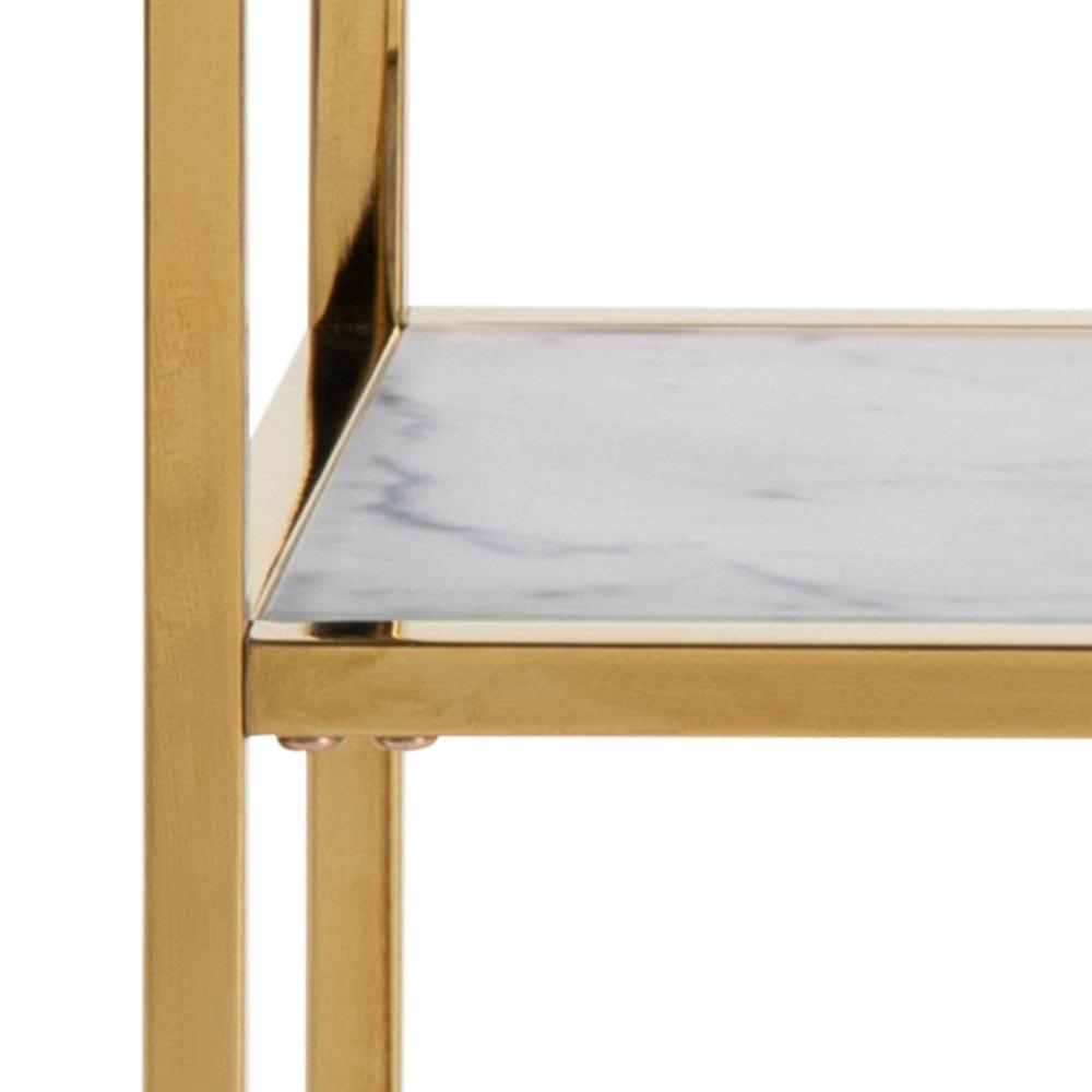 Stolik z półką THILO złoty Home Essentials Eye on Design