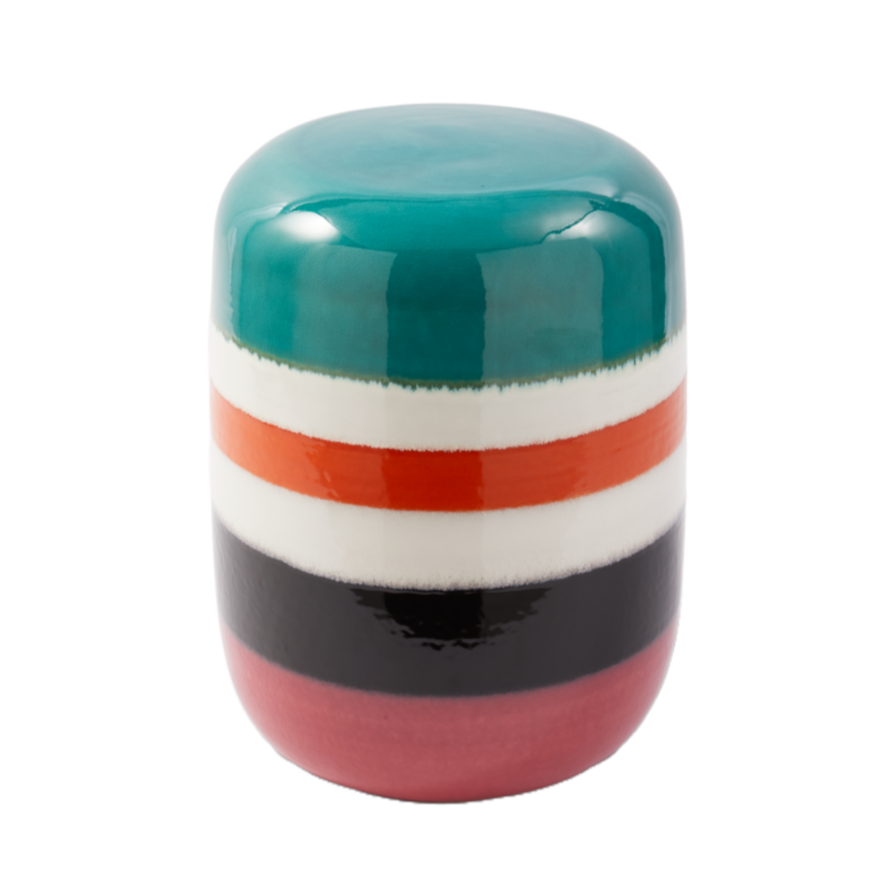 STRIPED PILL Beistelltisch farbige Keramik
